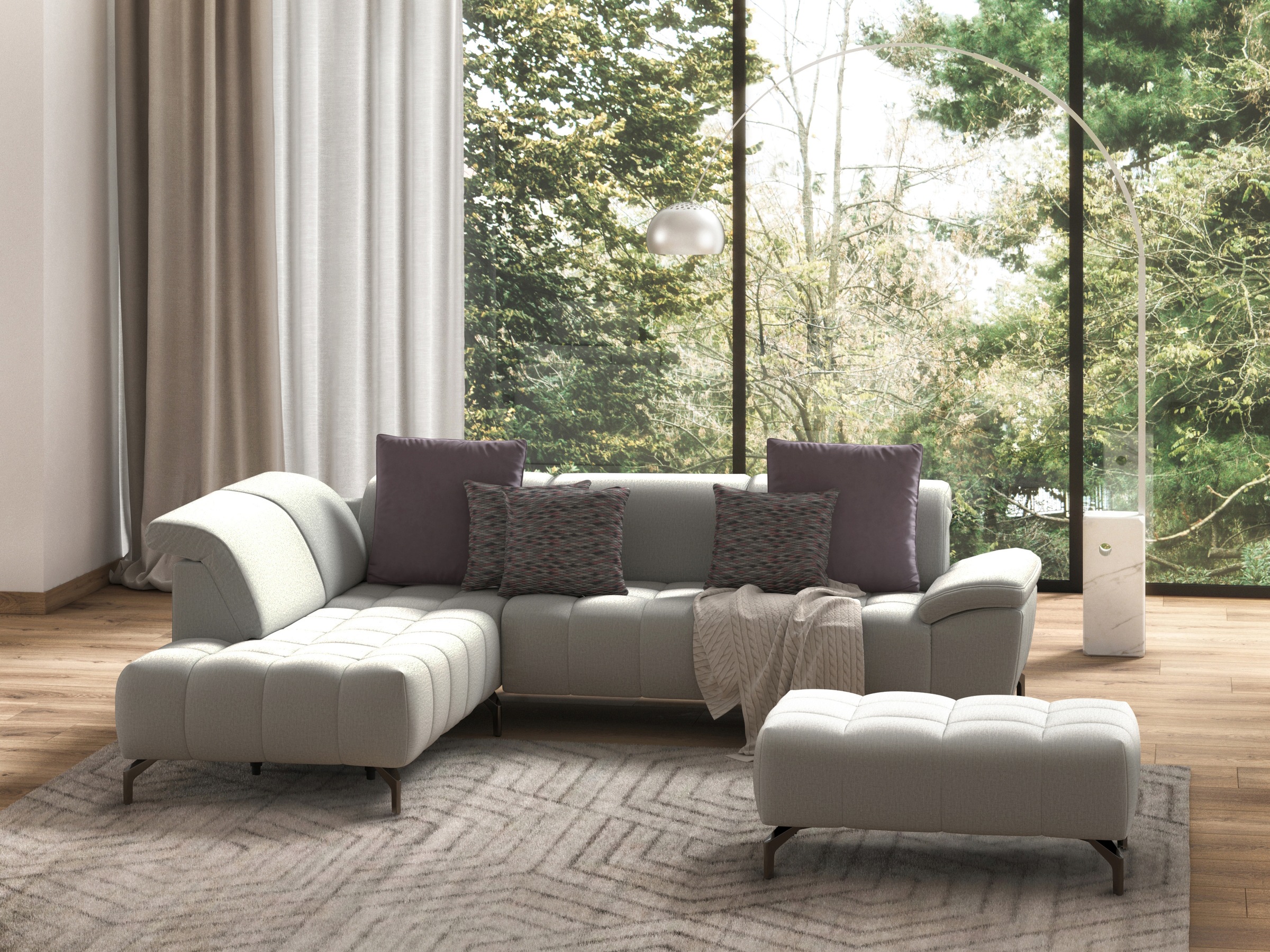 sit&more Ecksofa »Cool L-Form«, wahlweise mit Kopfteilverstellung und Vorzi günstig online kaufen