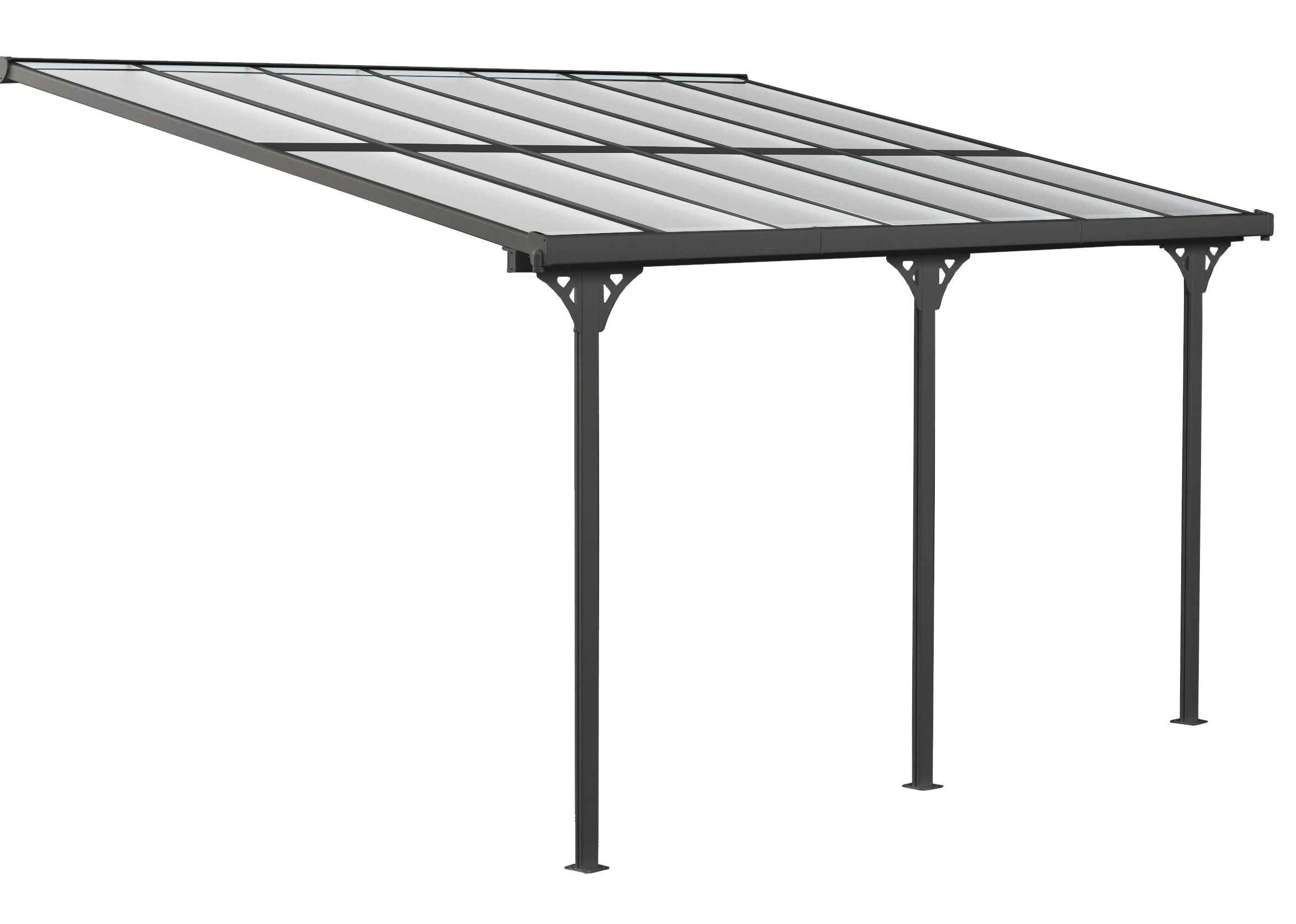 WESTMANN Terrassendach »Bruce«, Rahmen aus pulverbeschichtetem Aluminium, schwarz