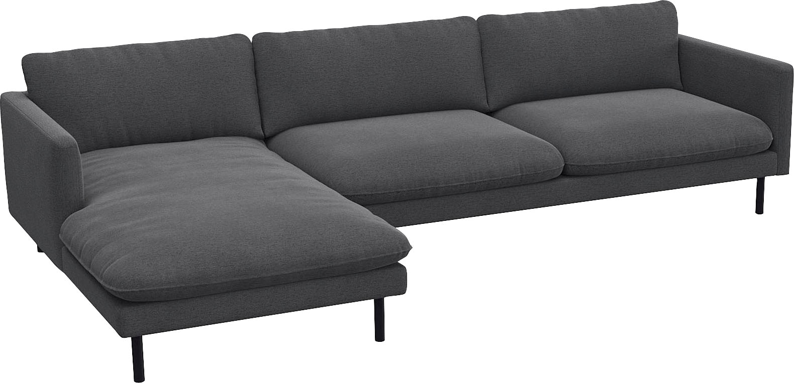 FLEXLUX Ecksofa »Bolzano, elegant und bequem, L-Form«, Sitzaufbau mit Kaltschaum & Stahl-Wellen, loose Sitz -& Rückenkissen