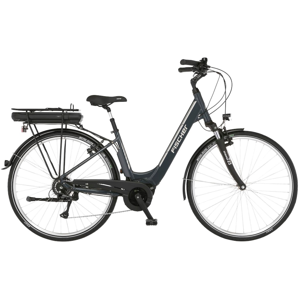 FISCHER Fahrrad E-Bike »CITA 1.5 418 44«, 8 Gang, Shimano, Acera, Mittelmotor 250 W, (Schloss)