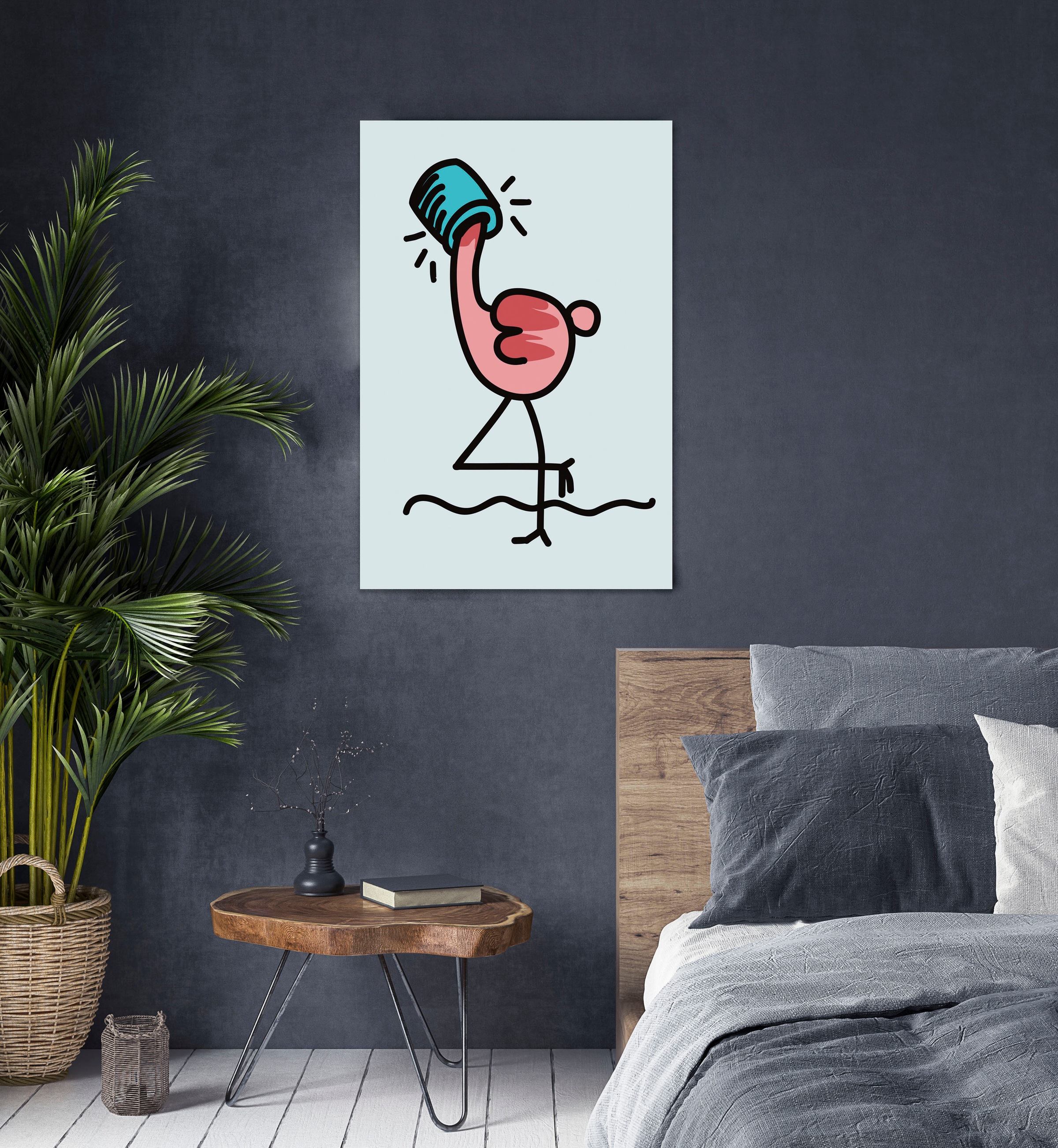 queence Leinwandbild »Flamingo«, Kunst-Vogelbilder-Motivationsbilder, Premi günstig online kaufen