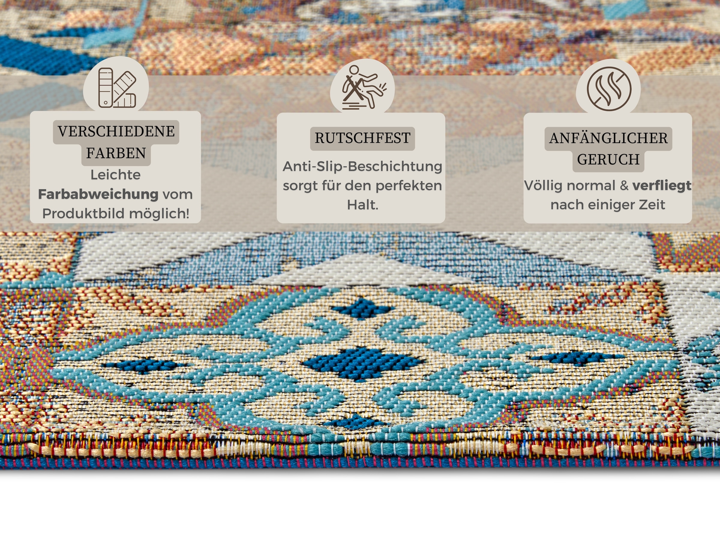 HANSE Home Läufer »Mosaik«, rechteckig, 6 mm Höhe, strapazierfähig, pflegeleicht, robust, Anti-Rutsch, Küche, Flur, Diele