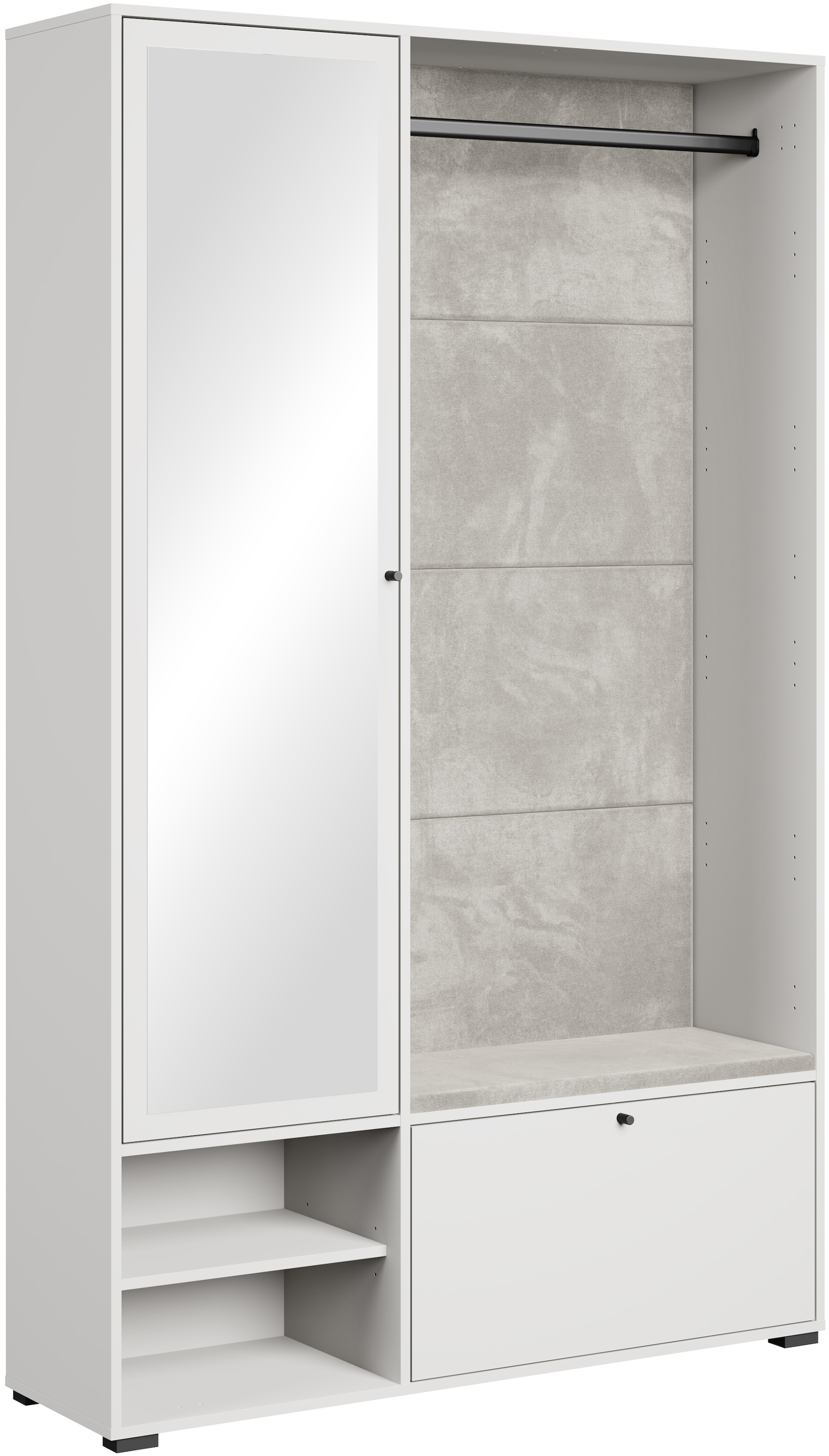 Home affaire Garderoben-Set »Garderobe mit Spiegel, Sitzbank und Kleiderstange« 1 Stk. tlg.