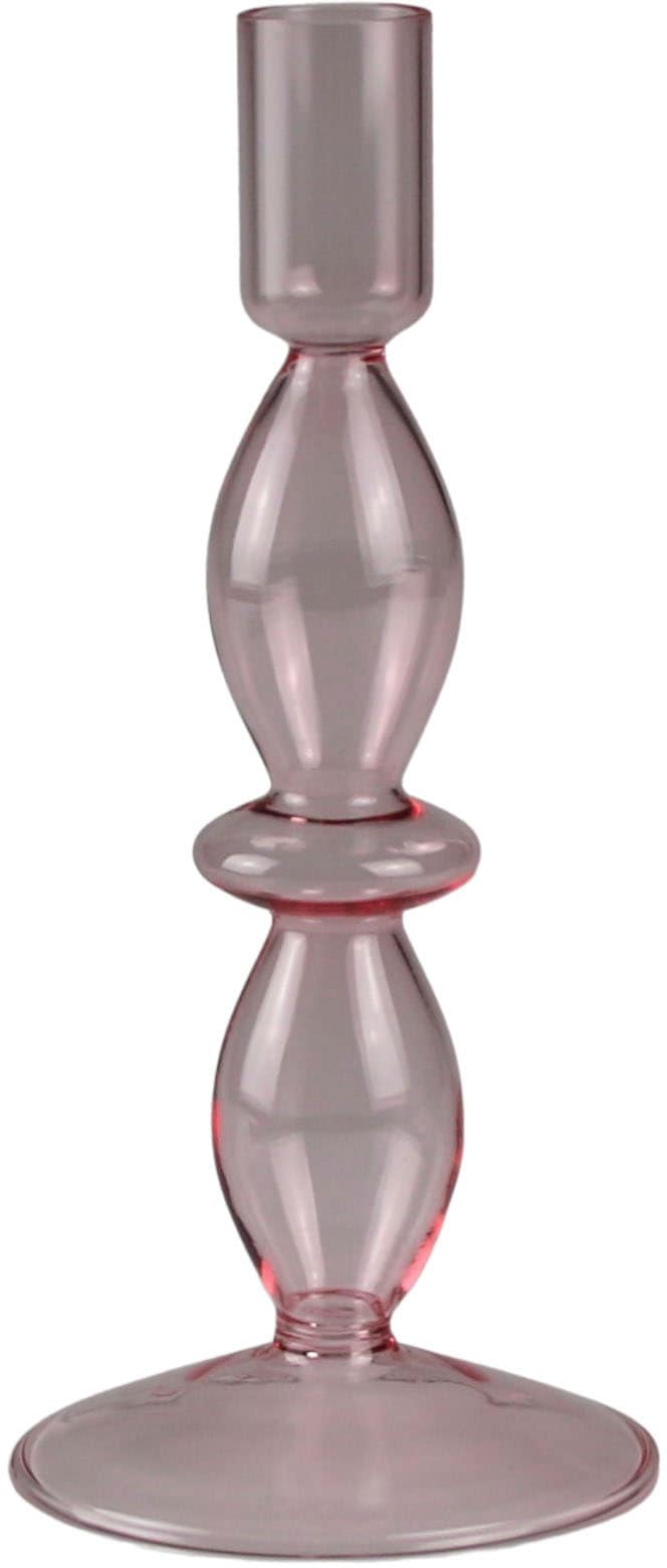 AM Design Kerzenständer »Kerzenhalter mit kunstvollen Ausbuchtungen«, (1 St.),  Stabkerzenhalter aus Glas, Dekoobjekt im Online-Shop bestellen | Kerzenständer