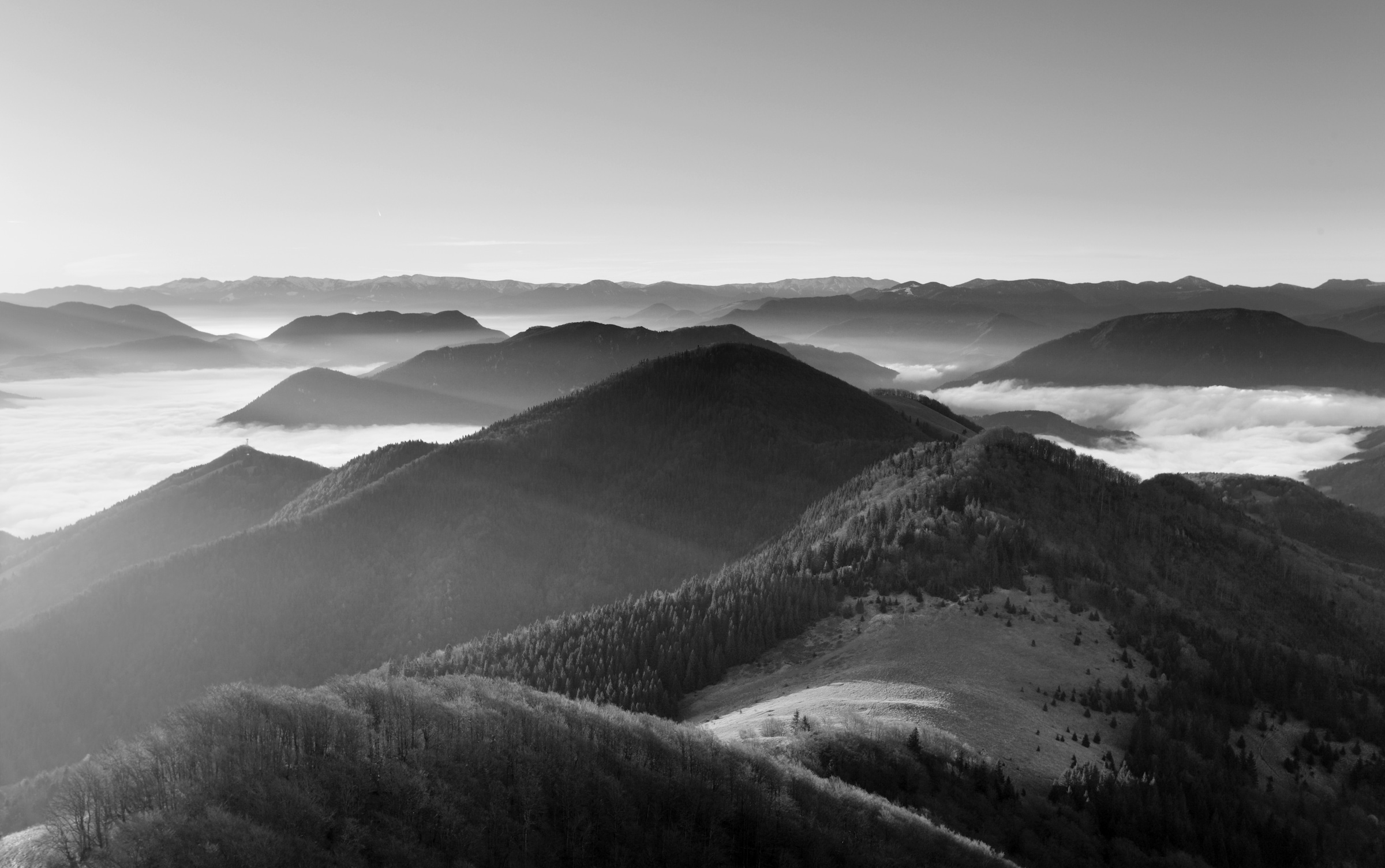 Papermoon Fototapete »Landschaft Schwarz & Weiß« günstig online kaufen