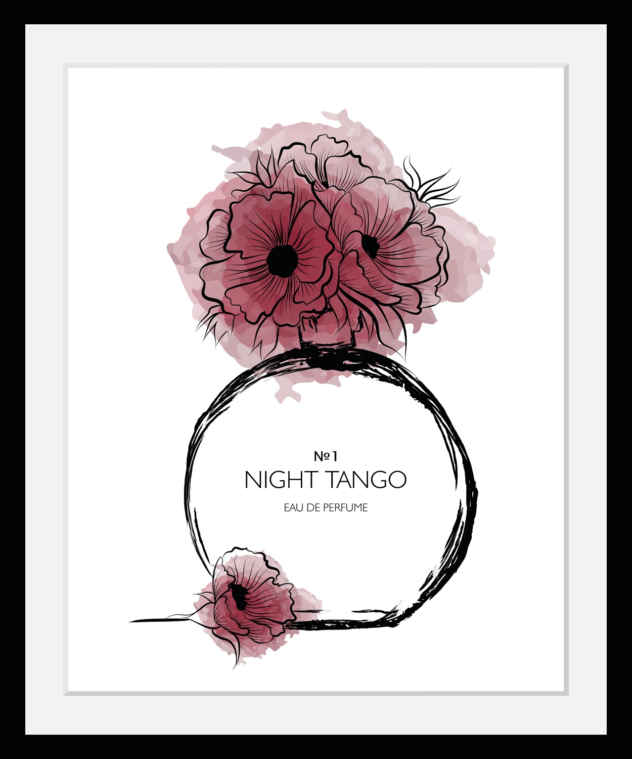 my home Bild mit Rahmen »Blumen Parfüm - Gerahmter Digitaldruck - Wandbild« günstig online kaufen
