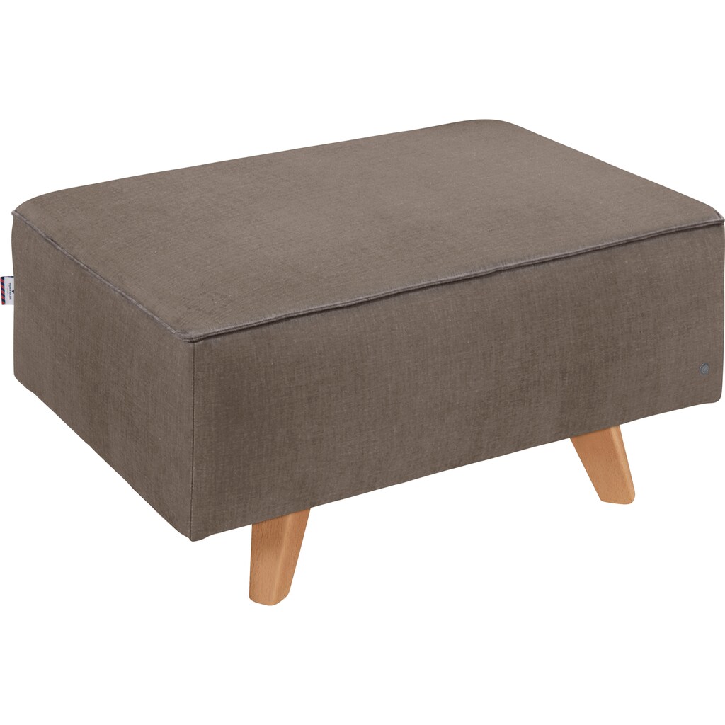 TOM TAILOR HOME Hocker »NORDIC CHIC«, mit Kedernaht, Breite 85 cm, Füße Buche natur