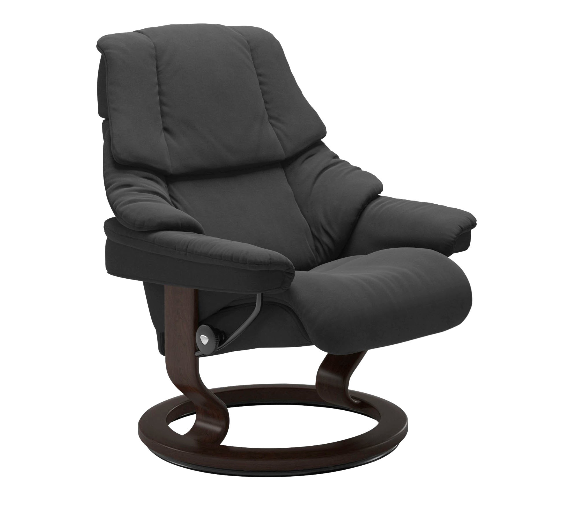 Stressless® Relaxsessel »Reno«, (Set, Relaxsessel mit Hocker), mit Hocker, mit Classic Base, Größe S, M & L, Gestell Braun