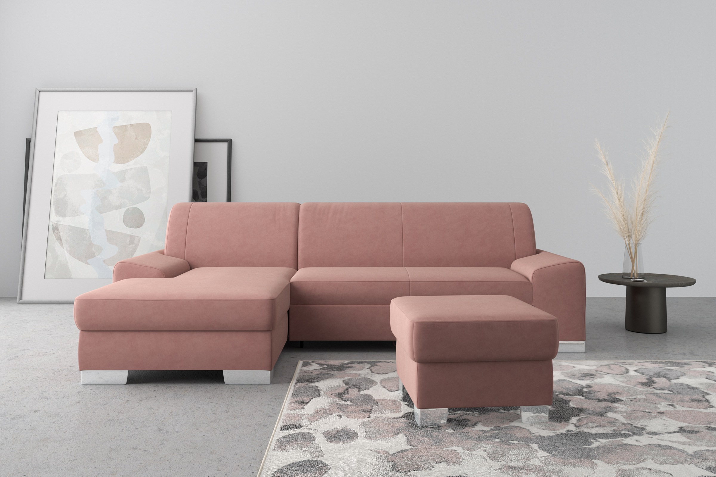 DOMO collection Ecksofa »Anzio L-Form, whlw. Bettfunktion, Federkern, hochw günstig online kaufen