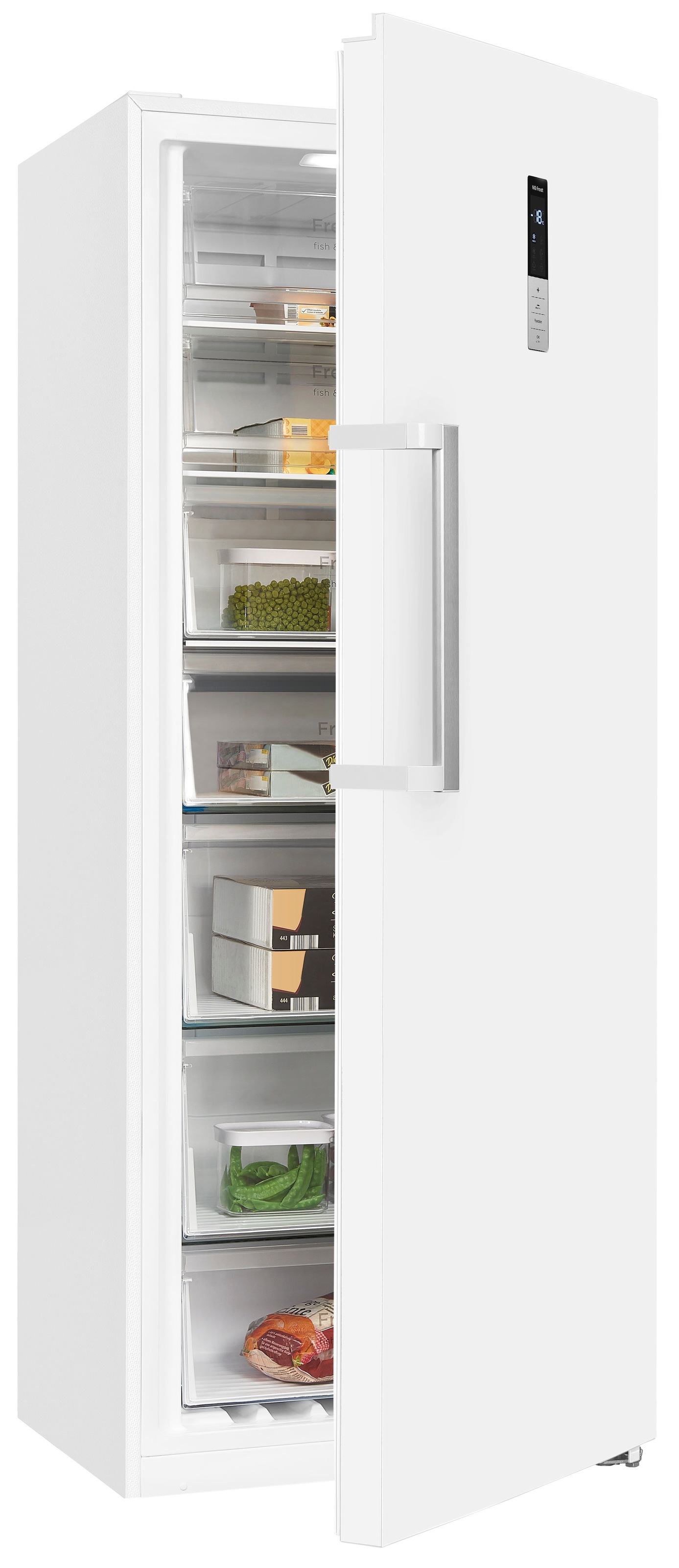 exquisit Gefrierschrank »GS380-NF-H-050D weiss«, 185,5 cm hoch, 71 cm breit, Türanschlag wechselbar