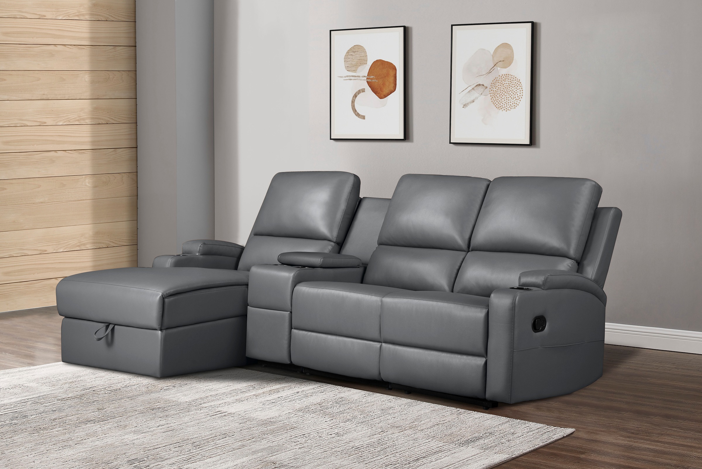 Home affaire Ecksofa »NAPORI Multimediasofa, 3er Kinosessel XXL, L-Form, 3 günstig online kaufen