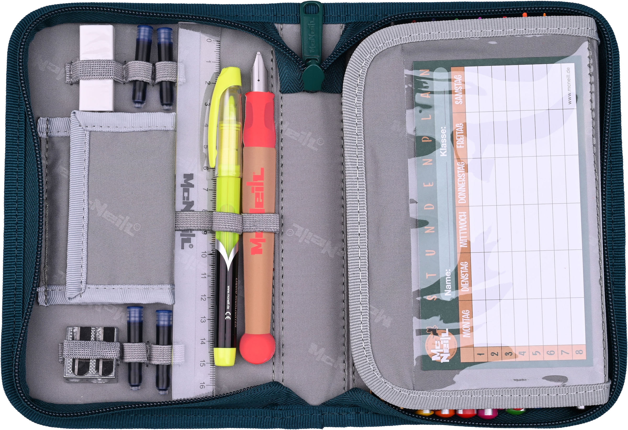 McNeill Schulranzen »Primo, inkl. Etui, Turnbeutel,« Reflektierende Streifen auf den Schultergurten;Retroreflektierende Flächen