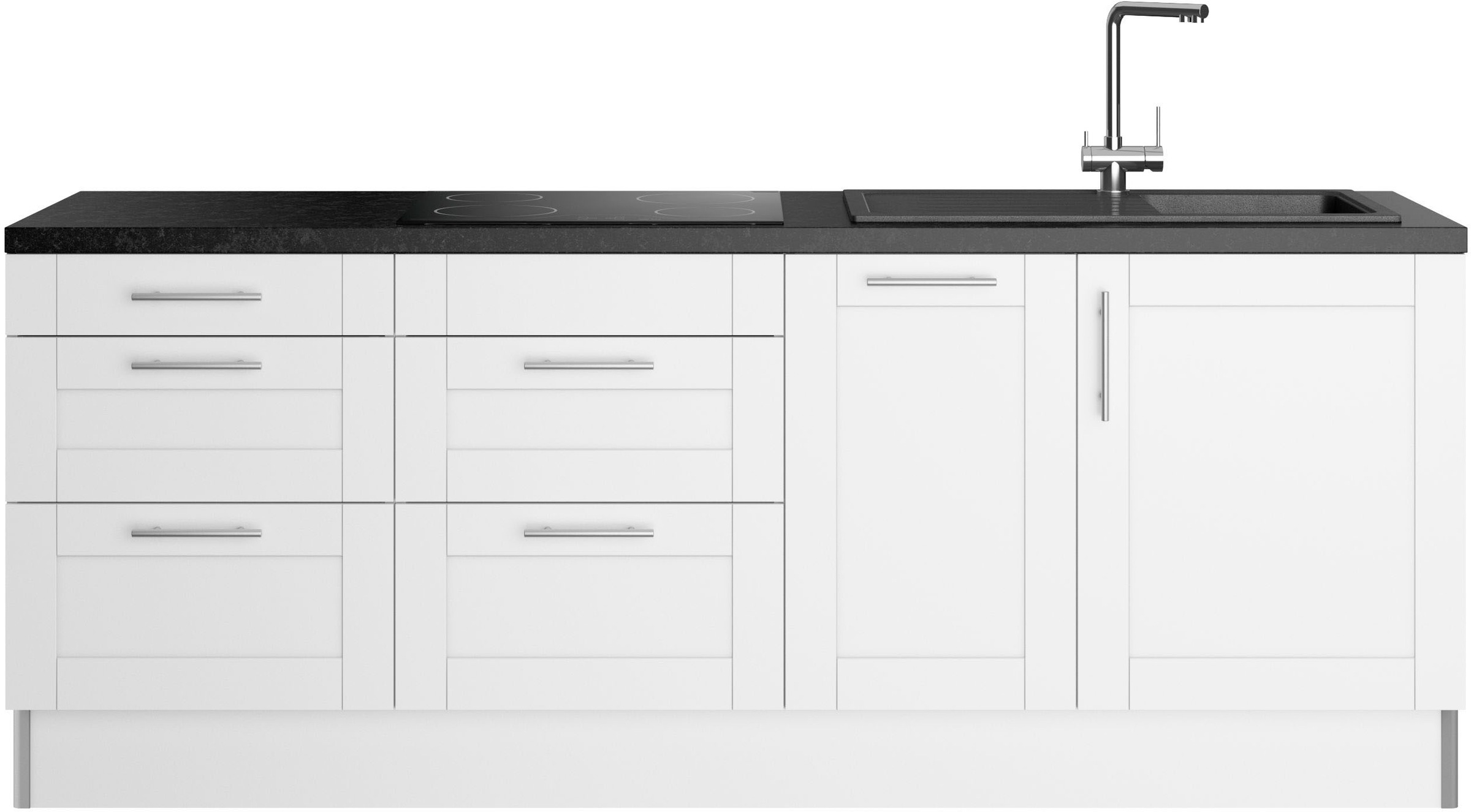 KOCHSTATION Küche »KS-Ahus«, Breite 225 cm, wahlw. Mit E-Geräten, Soft Clos günstig online kaufen