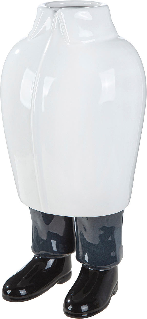 GILDE Tischvase »Vase Mann Mr. weiß H. 34 cm« Vase, Mr., Gesichtsvase, humorvoll, maskulin, Geschenkidee