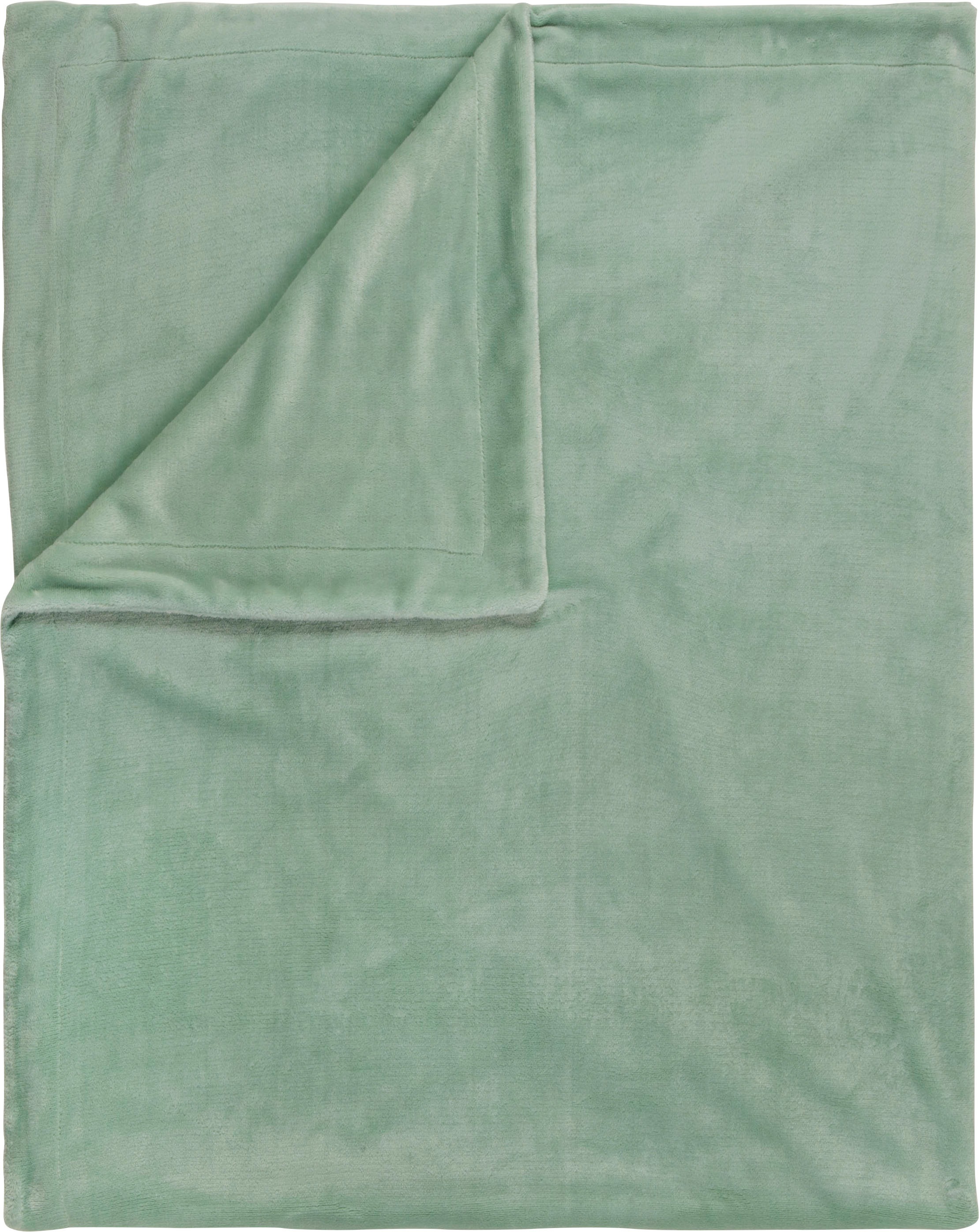 hip Plaid »Hip uni aqua«, Super Weich, Kuscheldecke, Wohndecke, 160x180 cm, Unifarben Türkis