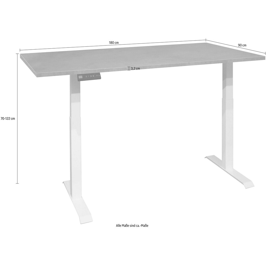 Mäusbacher Schreibtisch »Big System Office«, Breite 160 cm, elektrisch höhenverstellbar