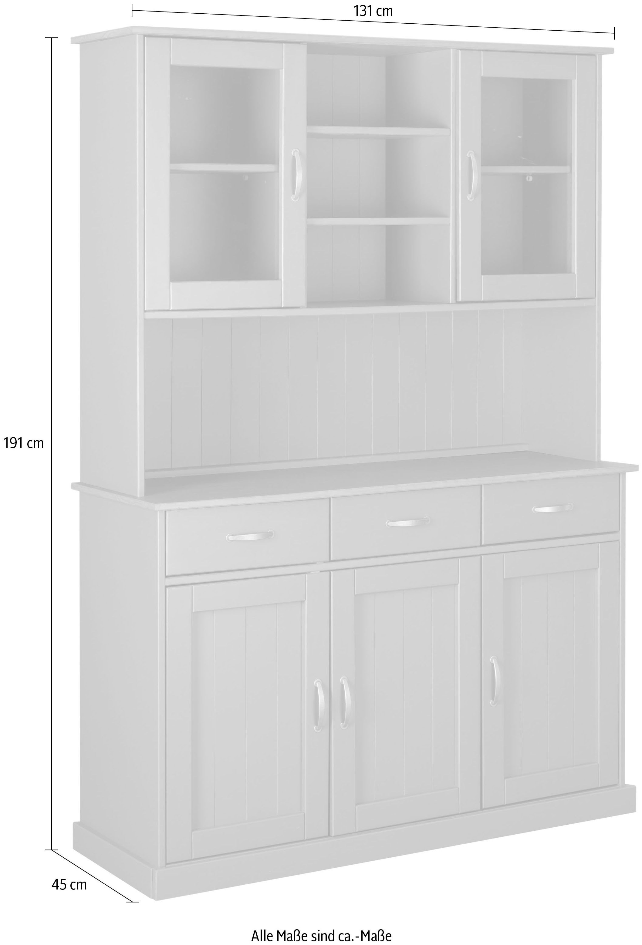 Inter Link Buffet »Luzern« im Landhausstil, Geschirrschrank, Küchenschrank