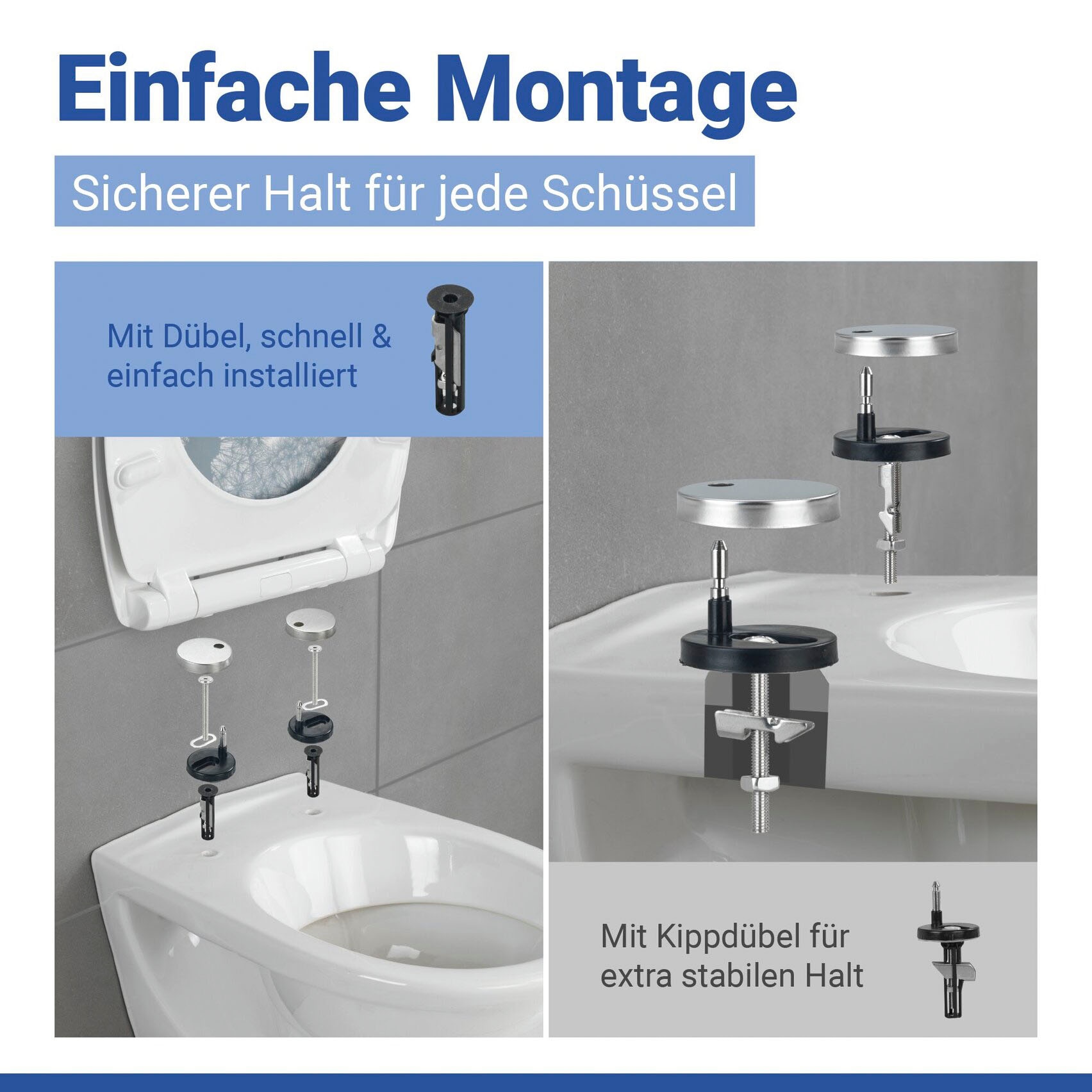 WENKO WC-Sitz »Astera« Duroplast, mit Absenkautomatik