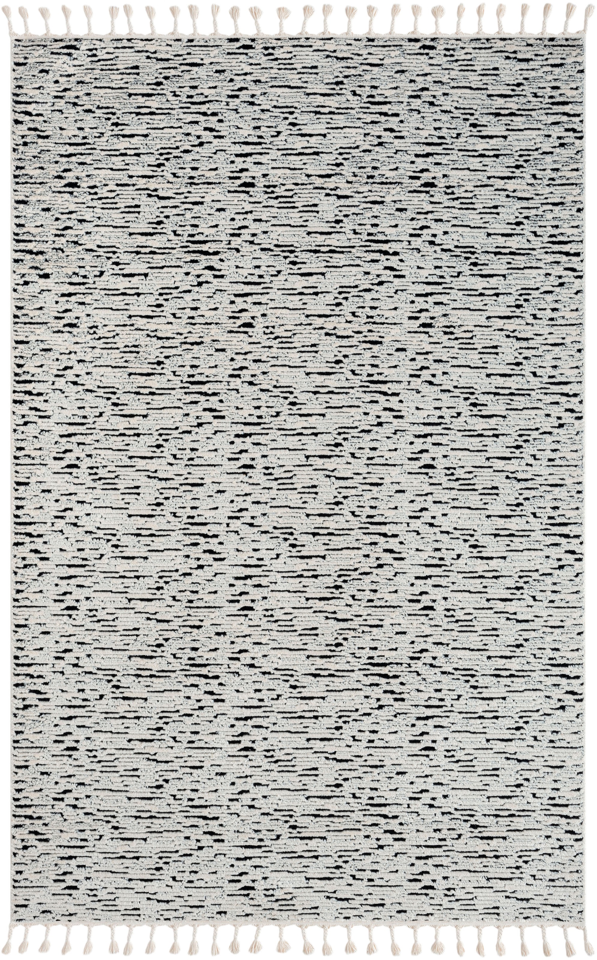 Myflair Möbel & Accessoires Hochflor-Teppich »Moroccan Rockface Lagerräumung«, rechteckig, 24 mm Höhe, modern, marokkanisches Design, meliert, flauschig weich, mit Fransen