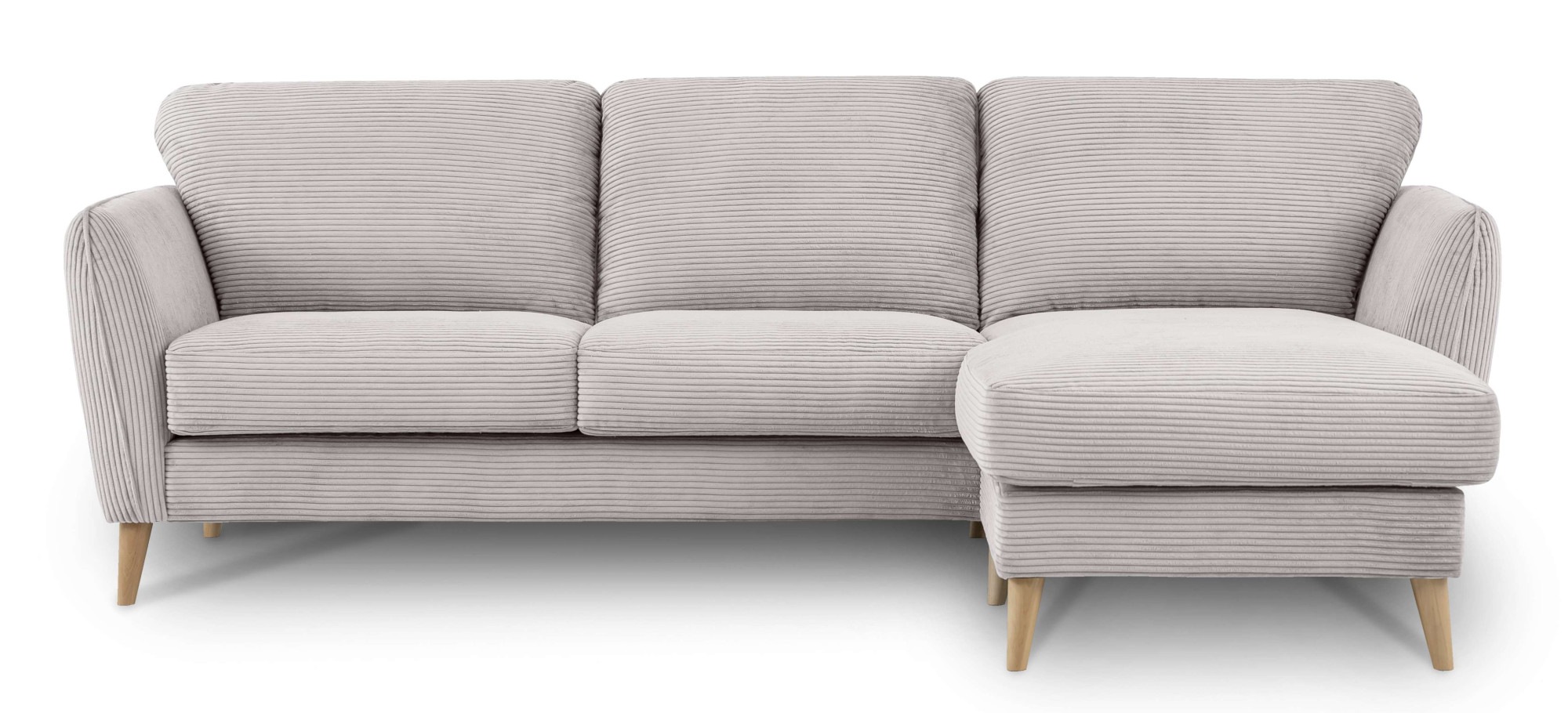Home affaire Ecksofa »MARSEILLE (242/152cm),L-Form, Rec. rechts/links«, Massivholzbeine aus Eiche, in verschieden Bezügen und Farbvarianten