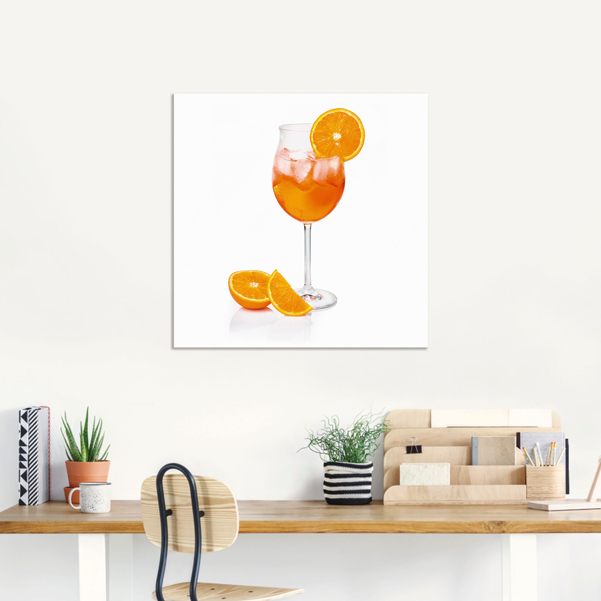 Artland Wandbild »Aperol Spritz mit einer Scheibe Orange«, Getränke, (1 St. günstig online kaufen