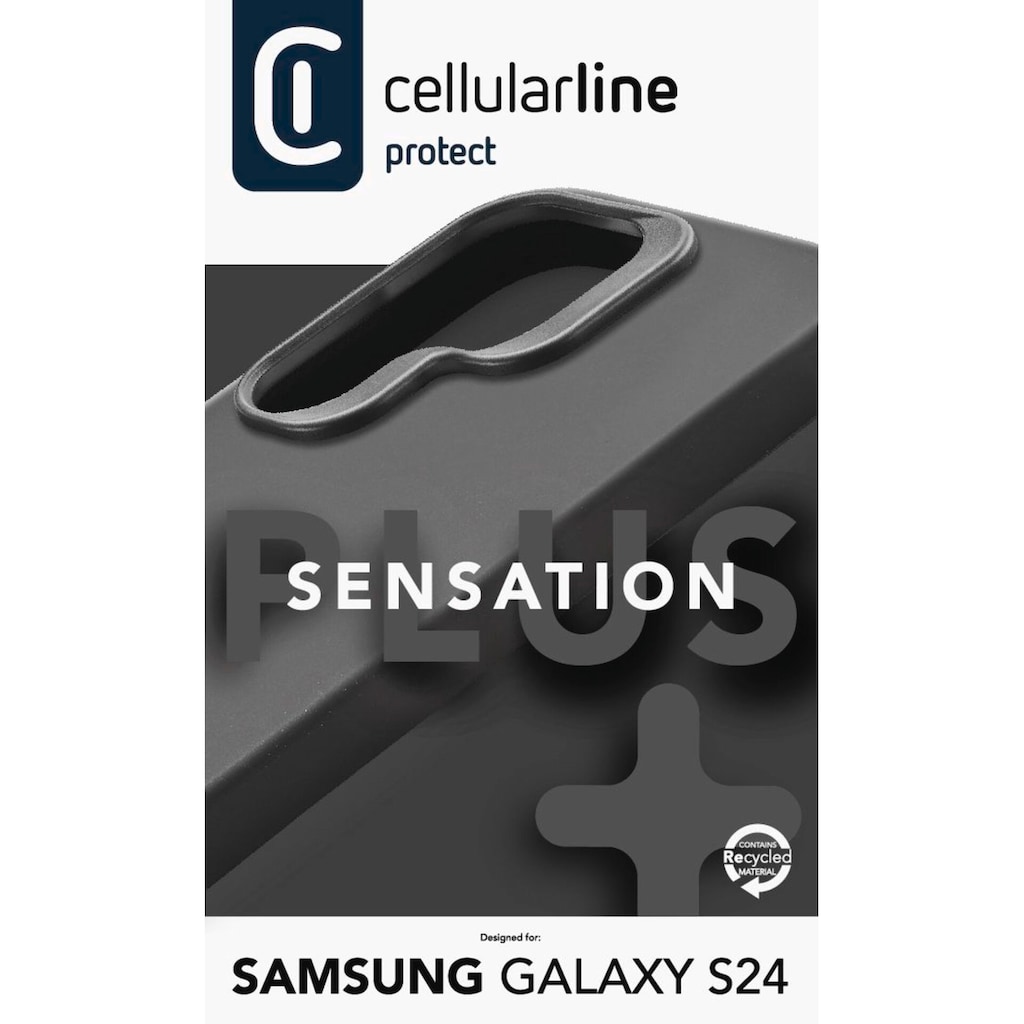 Cellularline Handyhülle »Sensation Case für Samsung Galaxy S24«, Handycover Backcover Schutzhülle Handyschutzhülle stoßfest kratzfest