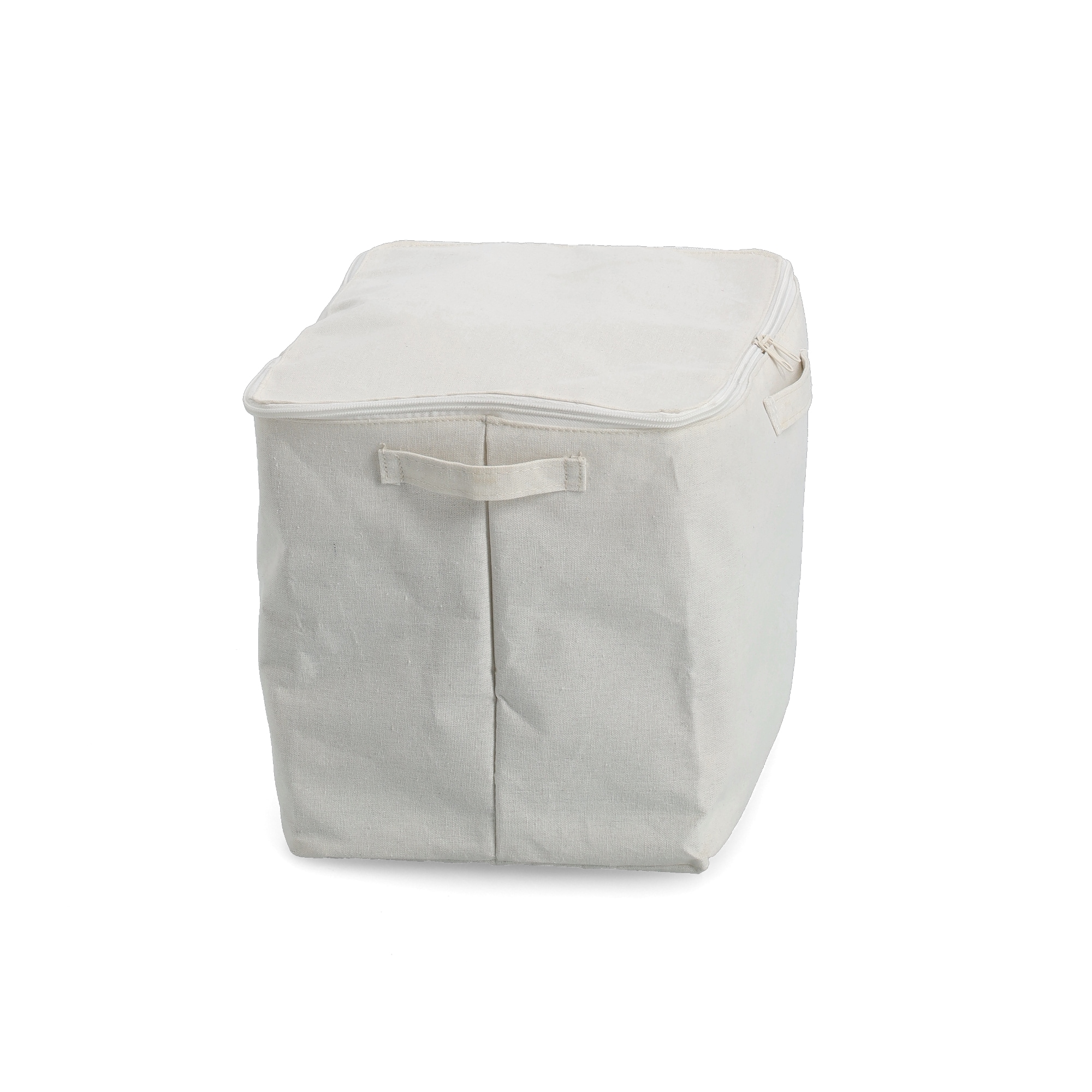 Zeller Present Aufbewahrungsbox »Aufbewahrungsbox, Polyester/Baumwolle, creme« mit Reißverschluss, 2er Set, ca. 38x27x27 cm
