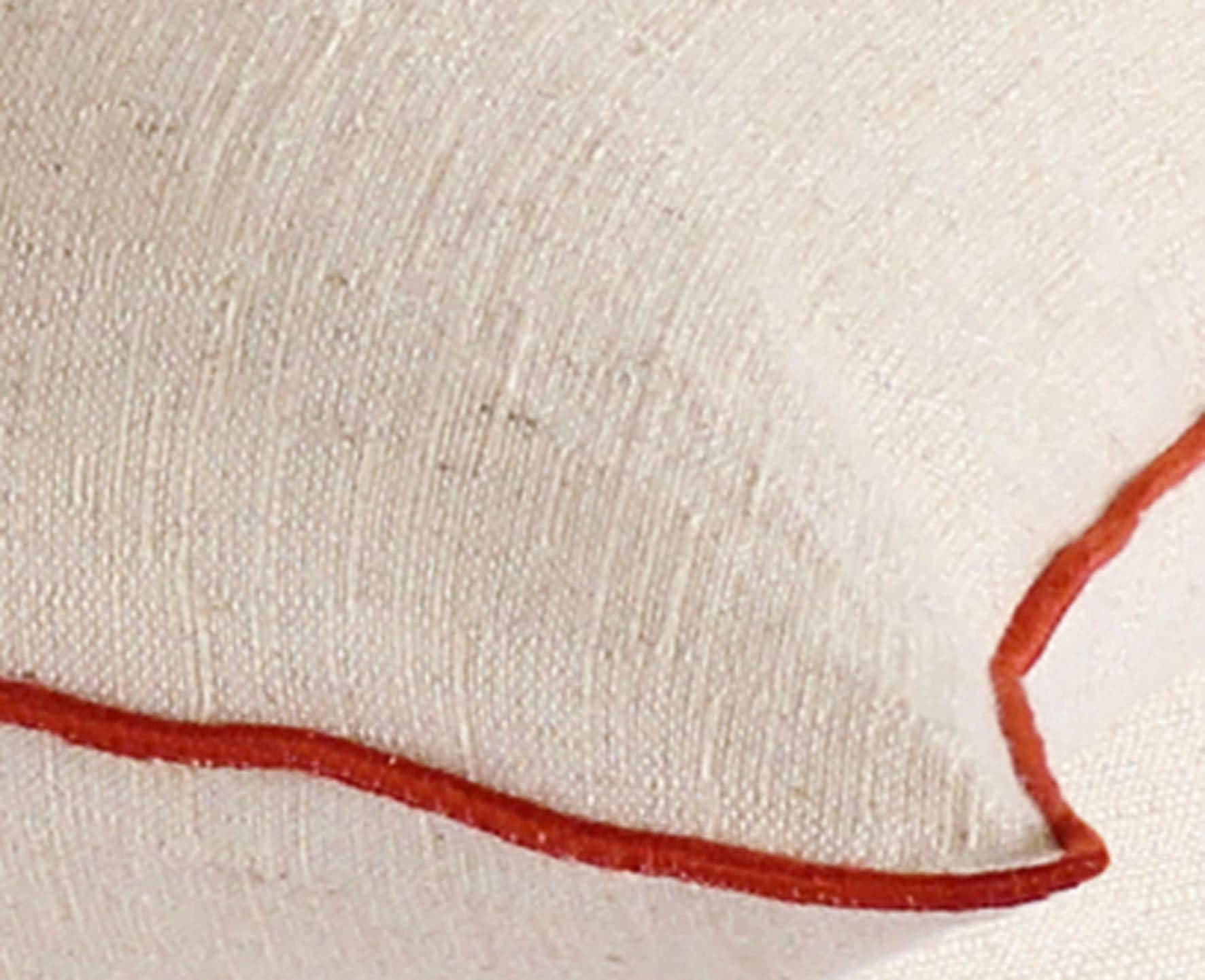 Biederlack Dekokissen »Cushion«, mit Leinen und farbiger Paspel