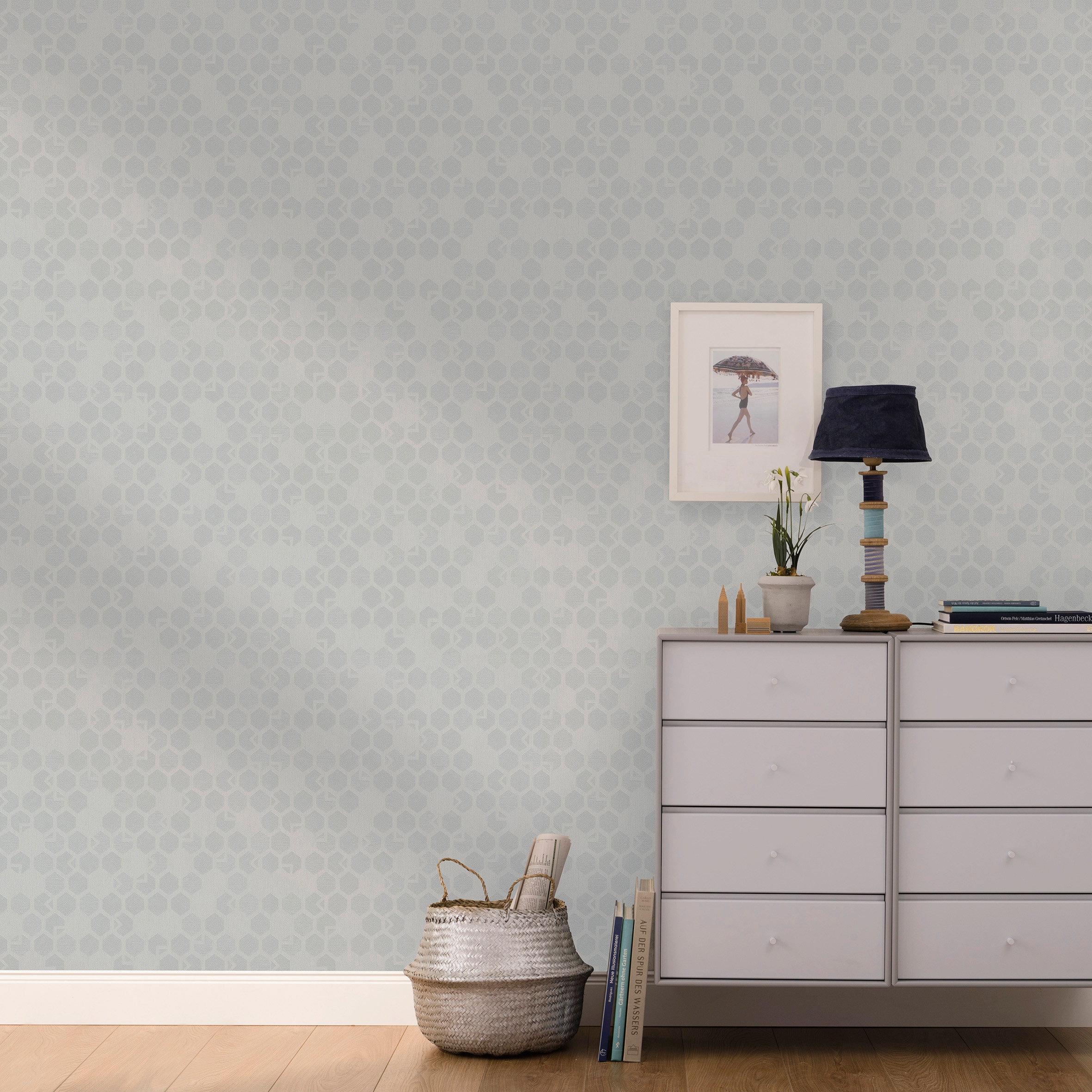 Marburg Vliestapete »Grau«, grafisch, moderne Tapete für Wohnzimmer Schlafzimmer Küche