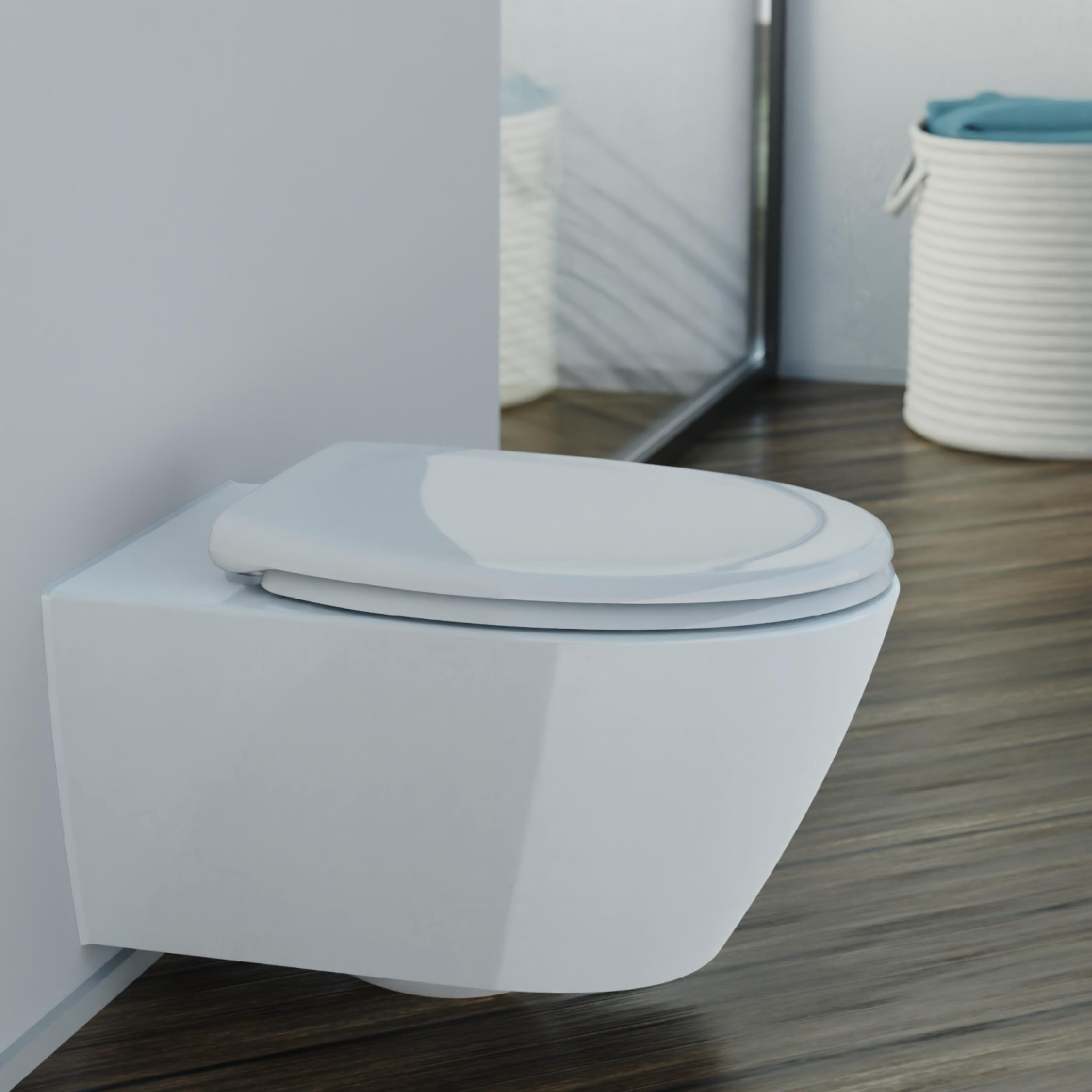 Schütte WC-Sitz »WHITE«, Duroplast, mit Absenkautomatik und Schnellverschluss