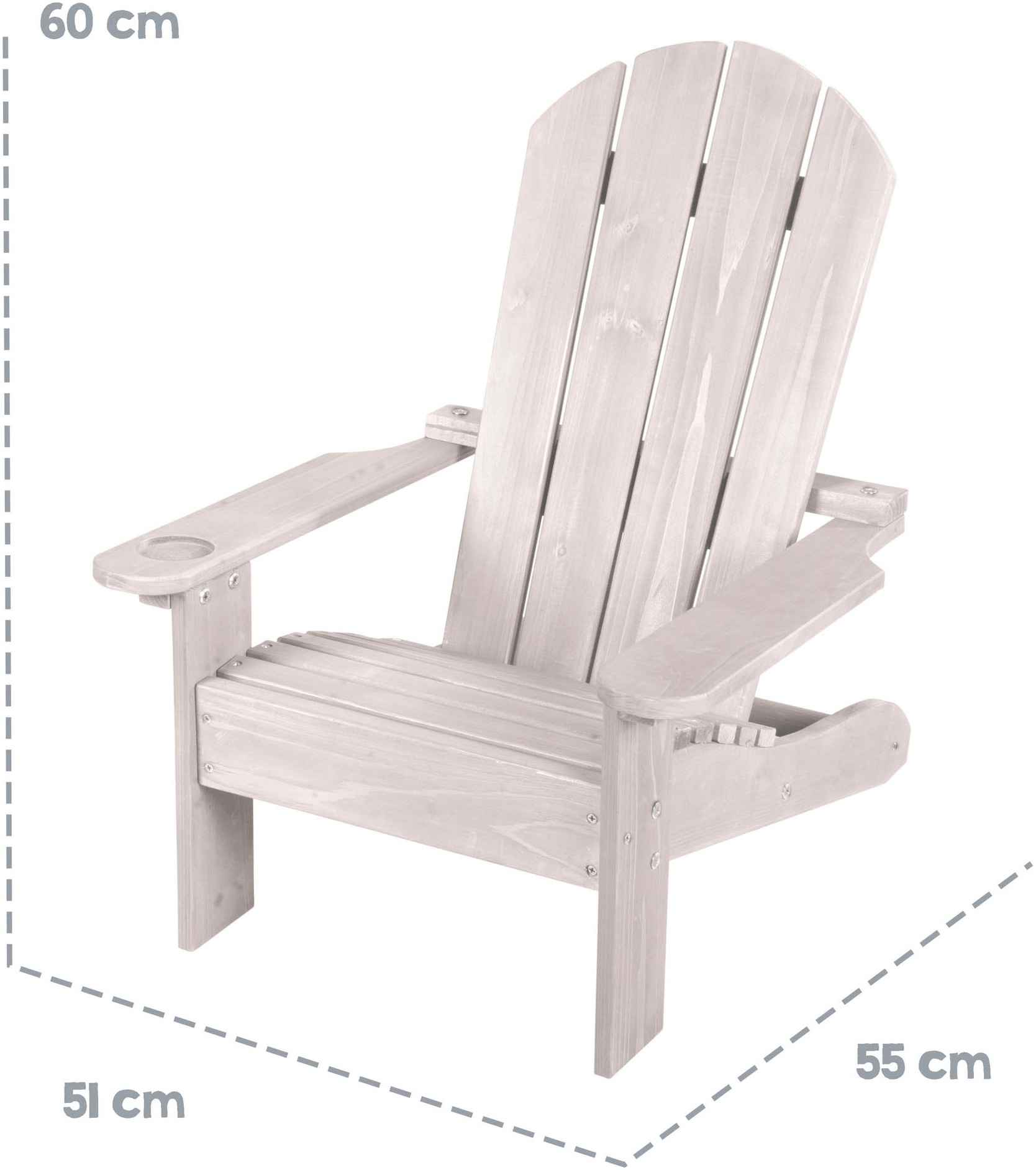 roba® Kinderstuhl »Outdoorstuhl Deck Chair, aus Holz«, FSC® - schützt Wald - weltweit