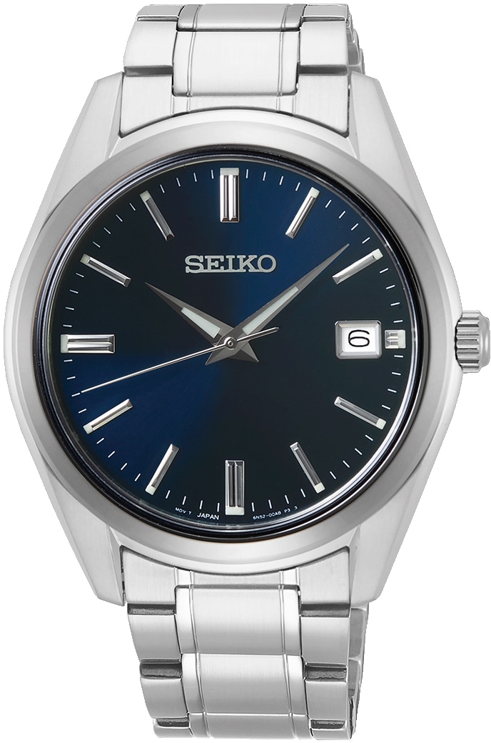 Seiko Quarzuhr, Armbanduhr, Herrenuhr, Damenuhr, Datum, Saphirglas, Edelstahlarmband