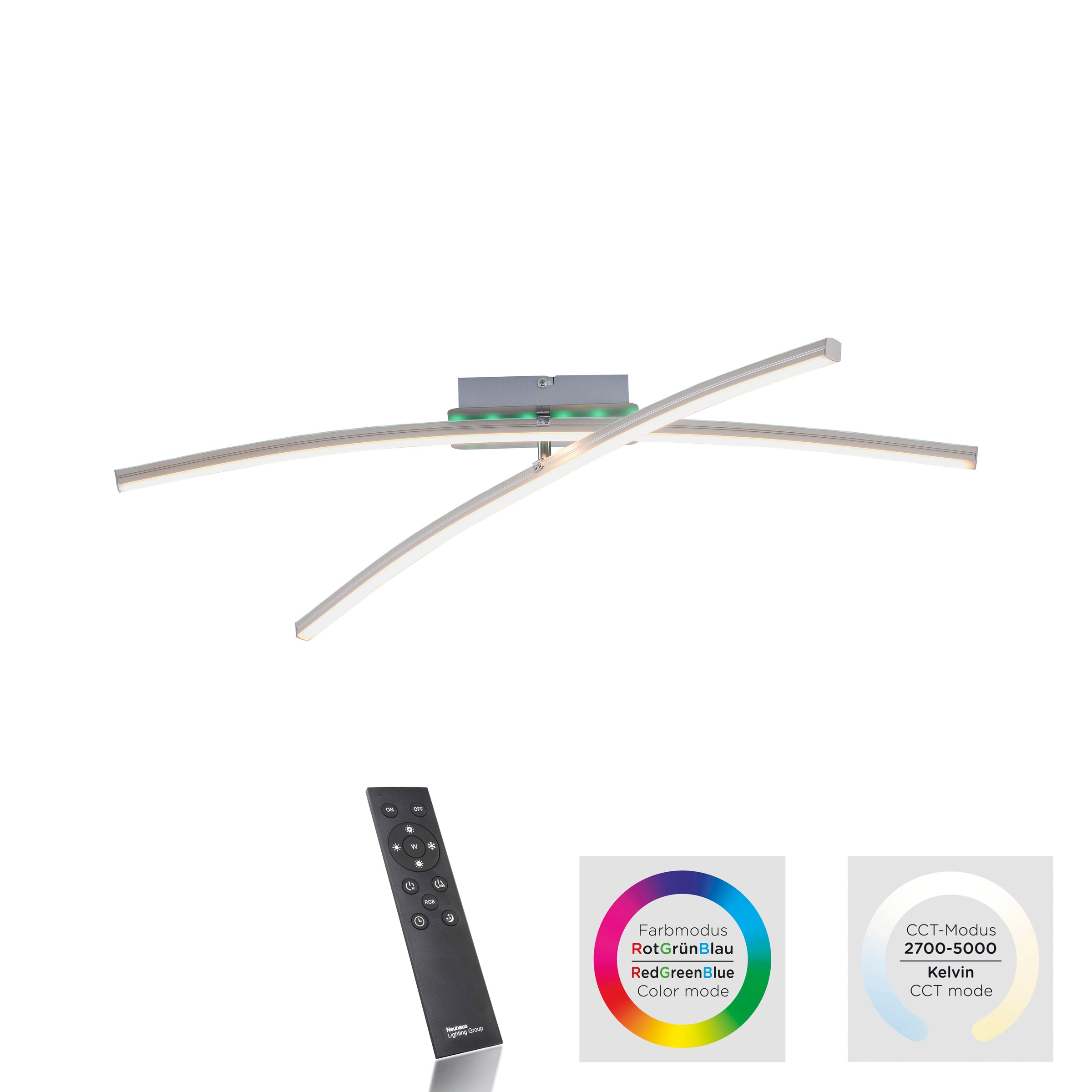JUST LIGHT Deckenleuchte »ALINA«, 4 flammig, Leuchtmittel LED-Board-LED-Boa günstig online kaufen
