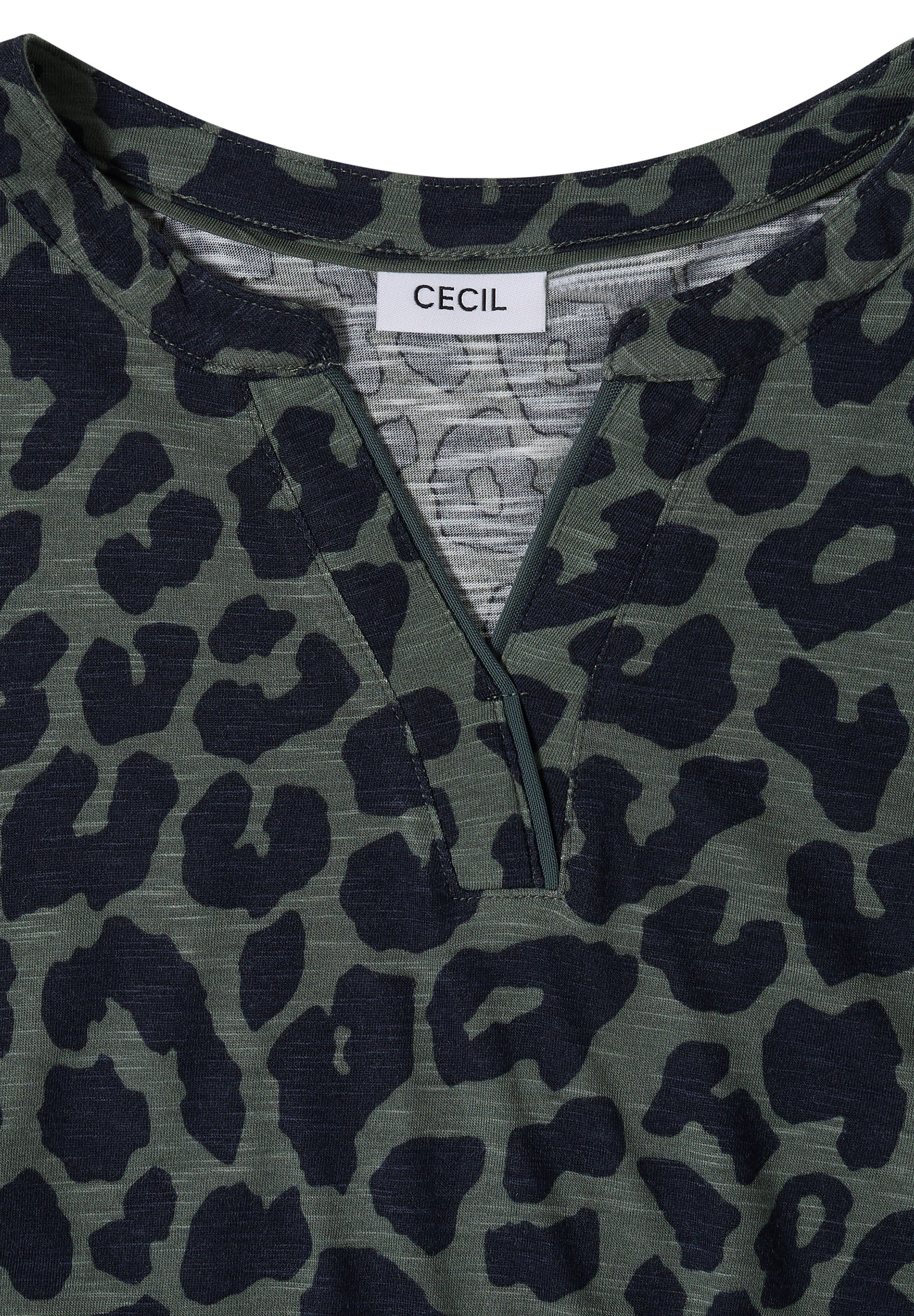 Cecil Print-Shirt Versetzter V-Ausschnitt mit Passe
