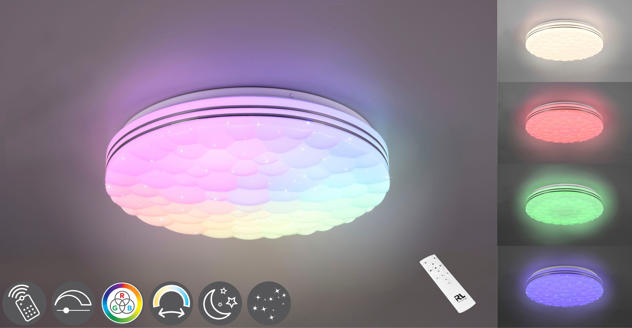 REALITY Leuchten LED Deckenleuchte »Tiger«, 1 flammig, Leuchtmittel LED-Boa günstig online kaufen