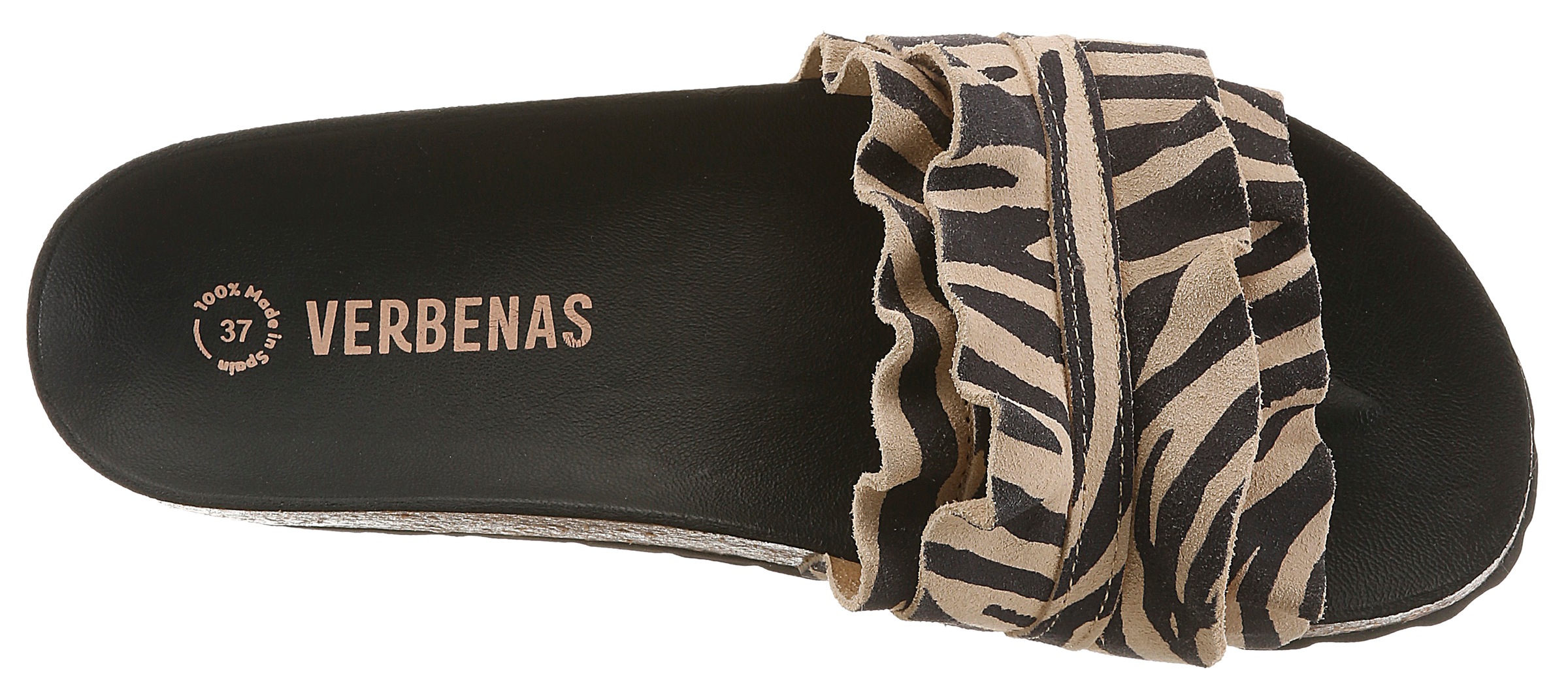 VERBENAS Pantolette »ROCIO«  Strandschuh, Sommerschuh, Urlaubsschuh mit Rüschen