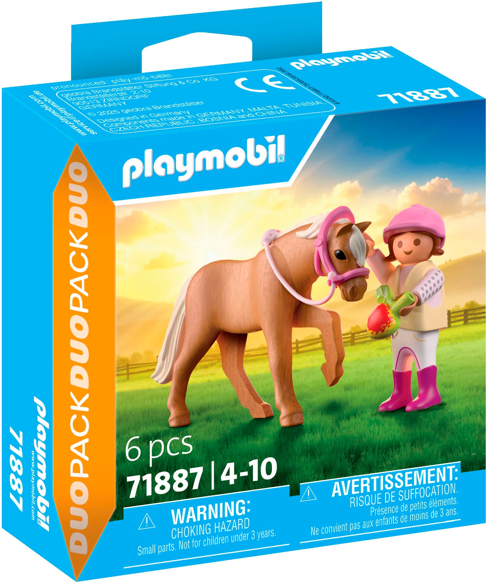 Playmobil® Konstruktions-Spielset »Mädchen mit Pony (71887), Duo Pack«, (6 St.), Made in Europe