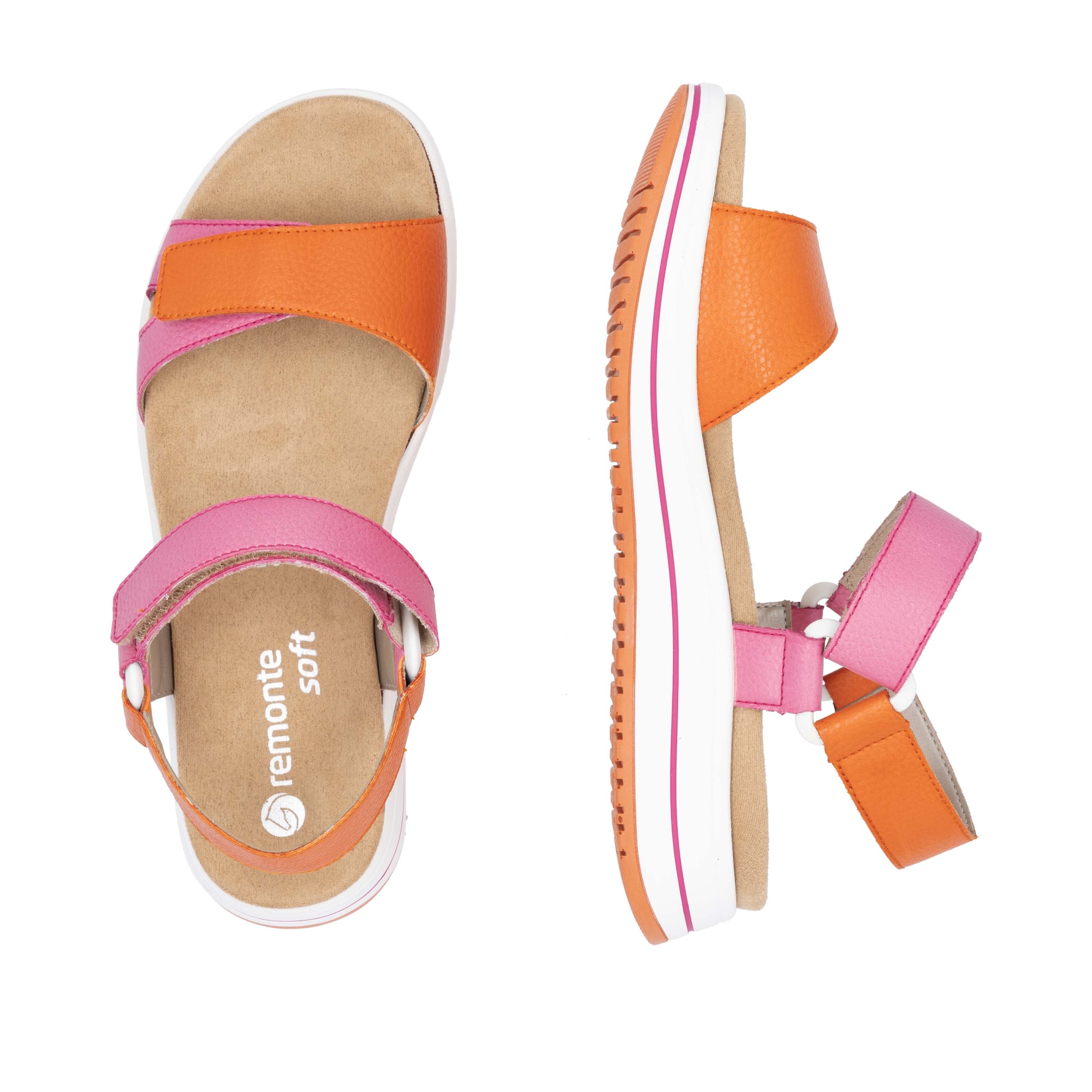 Remonte Riemchensandale »Elisabeth Hurley-Collection«, Keilabsatz, Klettschuh, Sandalette mit Plateausohle