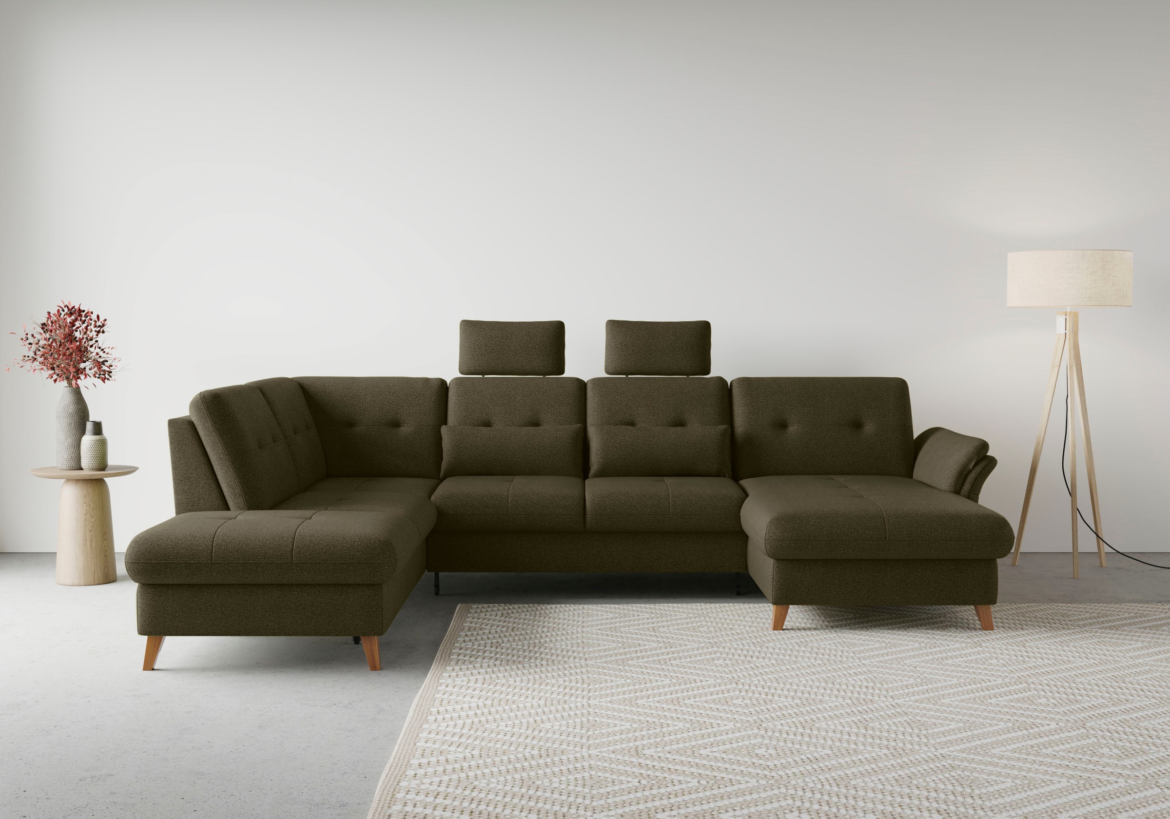 sit&more Wohnlandschaft »Göteborg«, inkl. Sitztiefenverstellung, wahlweise mit Bettfunktion & Bettkasten
