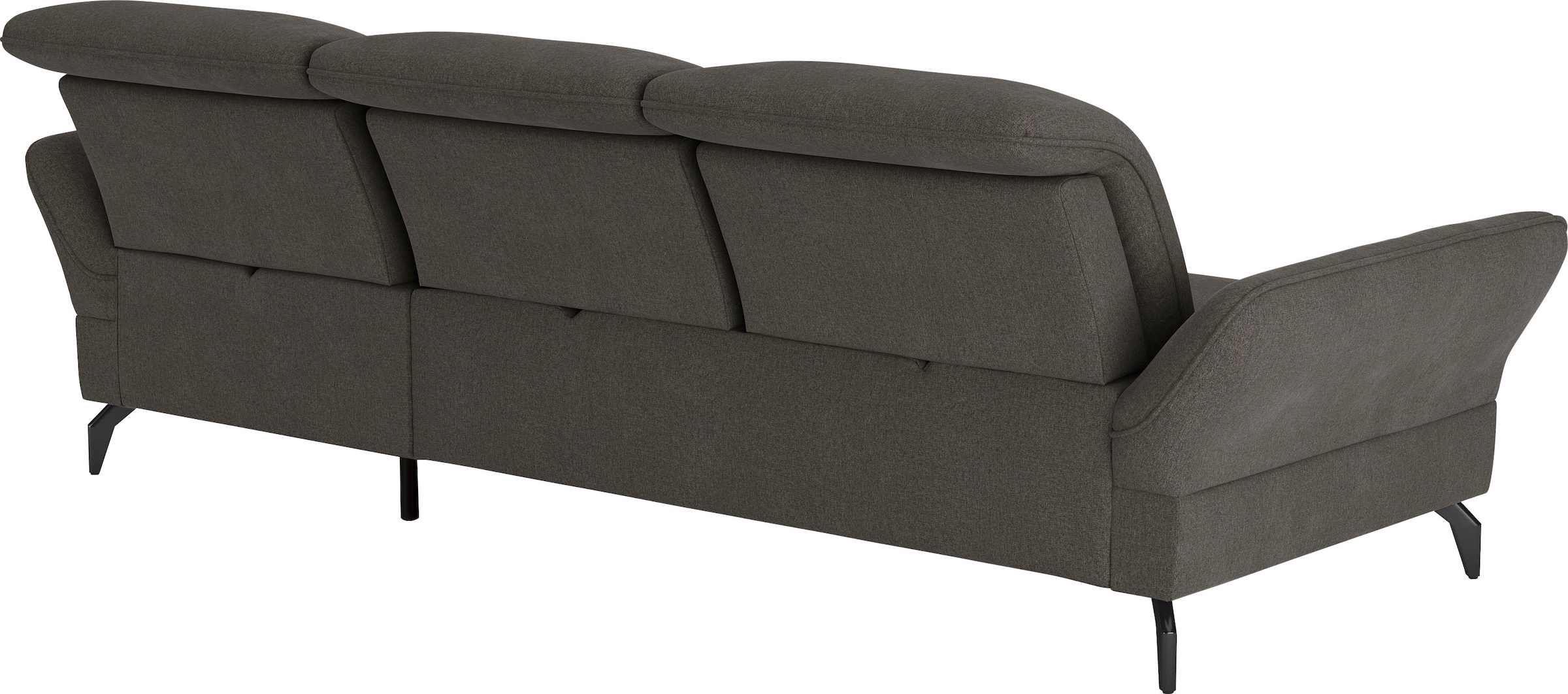 sit&more Ecksofa »Leandro L-Form«, Wahlweise mit Bett-, Kopfteil - und Armlehnfunktion, sowie Bettkasten