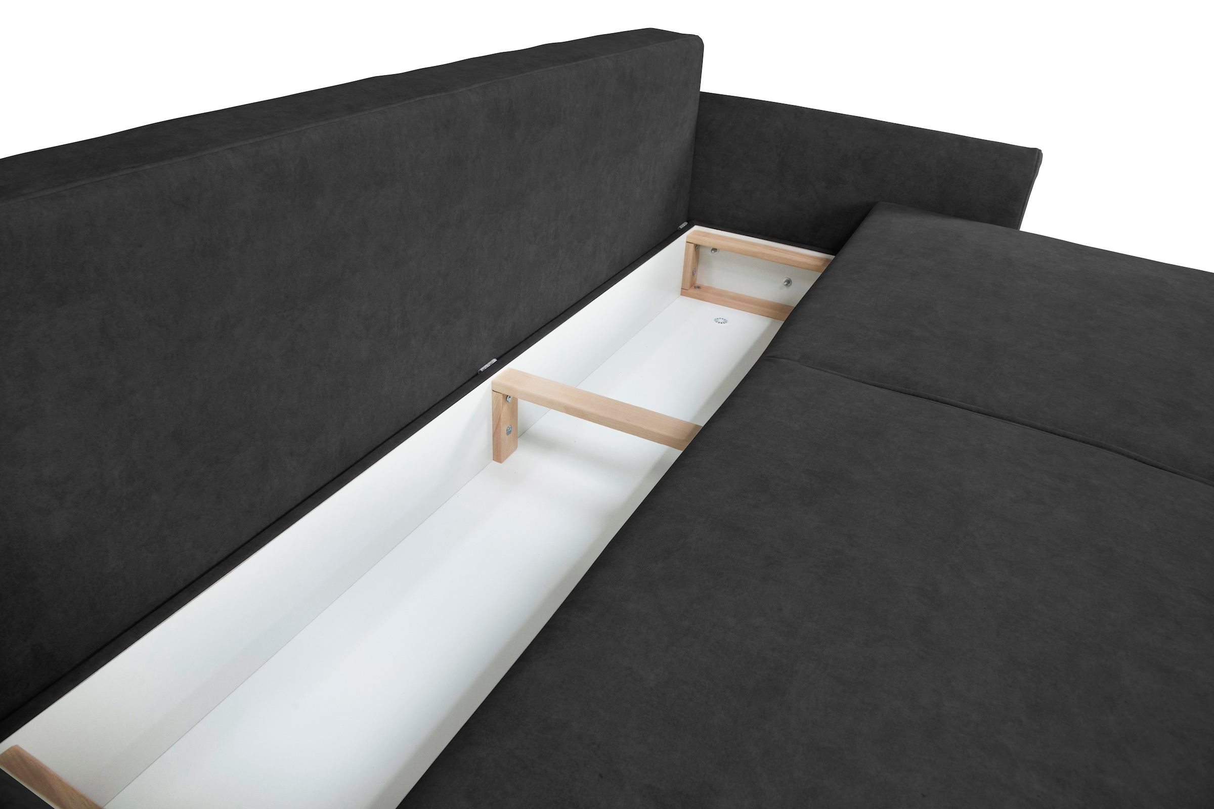 Home affaire 3-Sitzer »TRIPLO optionale Schlafsofa mit Bettkasten, Maße B/T/H: 215/100/89 cm«, Wahlweise Bettfunktion - Liegefläche 145x191 cm, Rücken-, Zierkissen