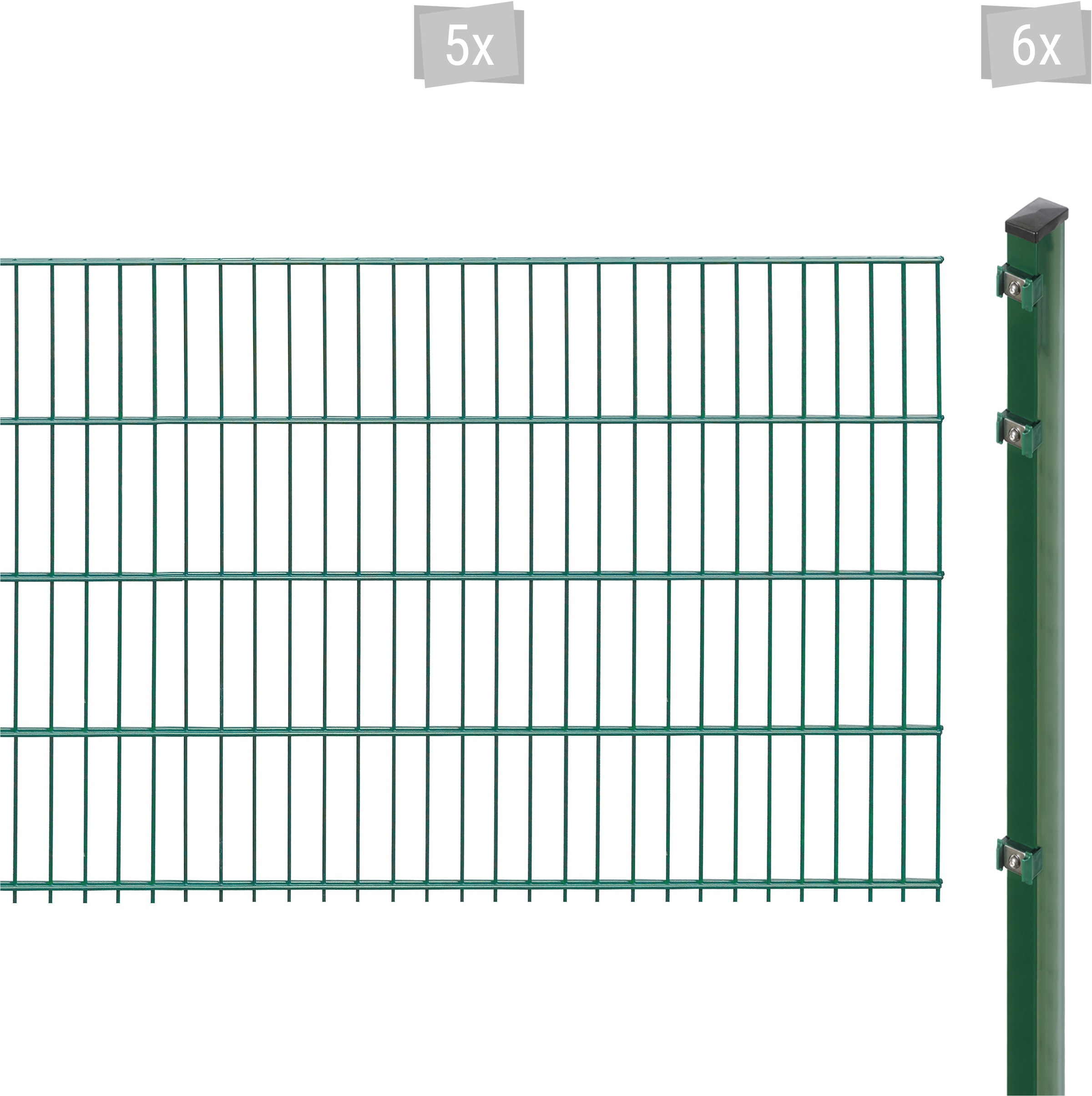 Arvotec Doppelstabmattenzaun »EXCLUSIVE 83 zum Einbetonieren«, Zaunhöhe 83 cm, Zaunlänge 2 - 60 m