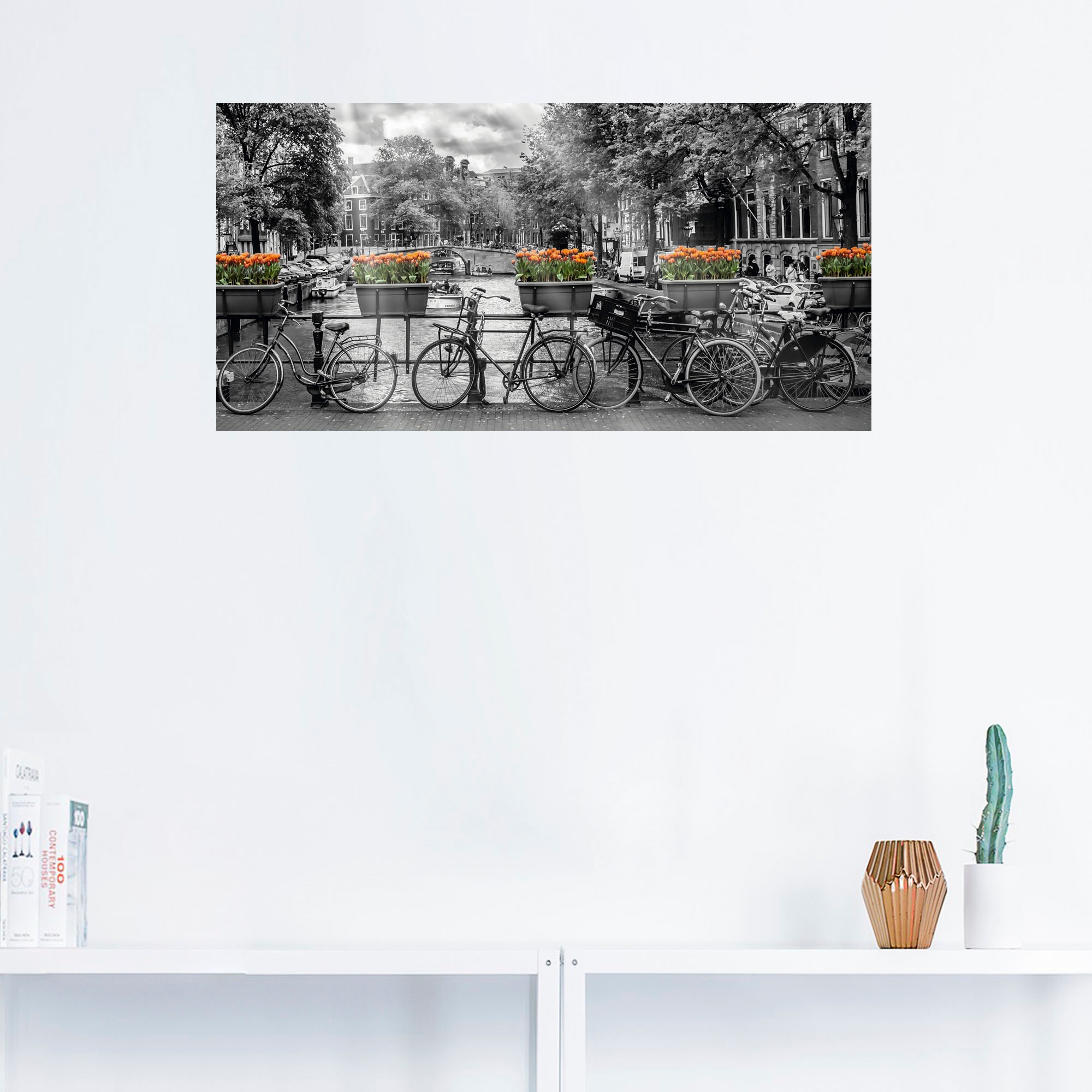 Artland Wandbild »Amsterdam Herengracht I«, Fahrräder, (1 St.), als Leinwandbild, Poster, Wandaufkleber in verschied. Größen