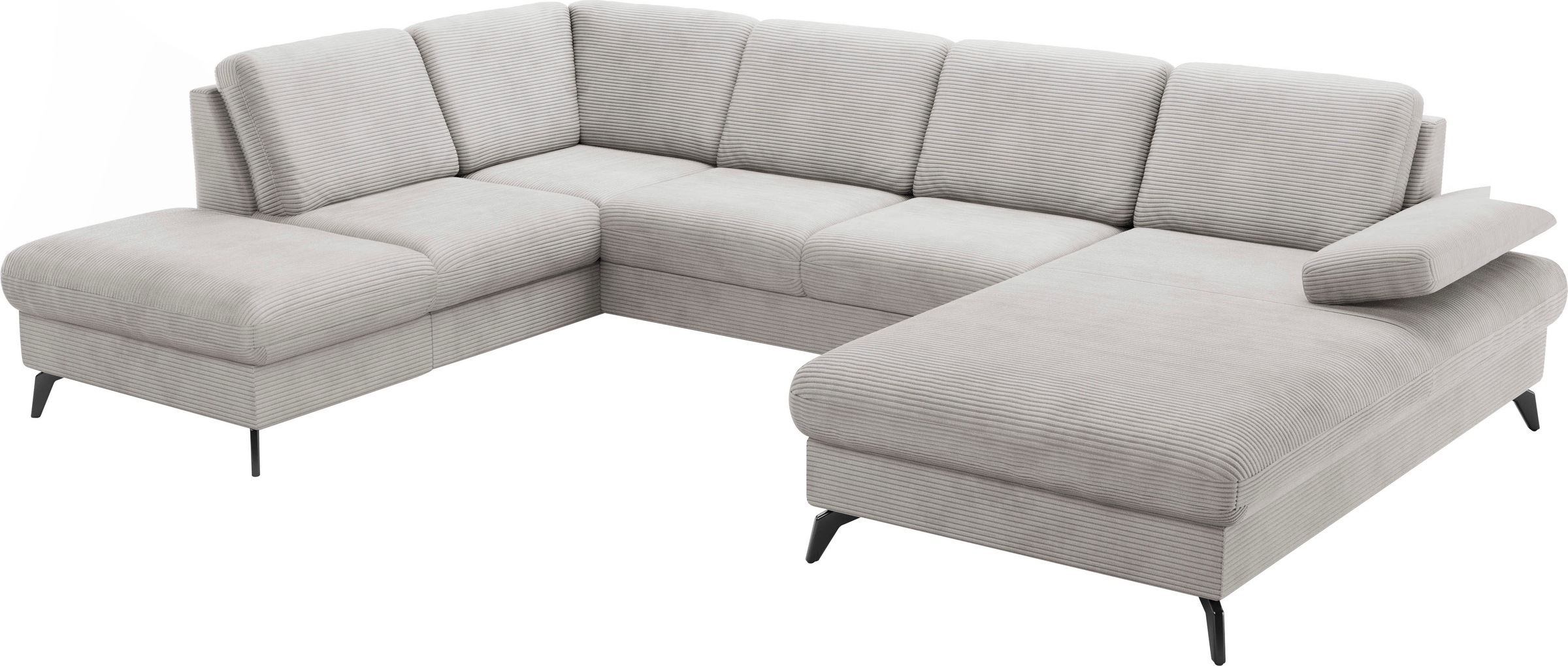 sit&more Wohnlandschaft »Morris Jubi U-Form, B: 300 cm«, mit Armteilfunktion & 1 Zierkissen, optional Bettfunktion