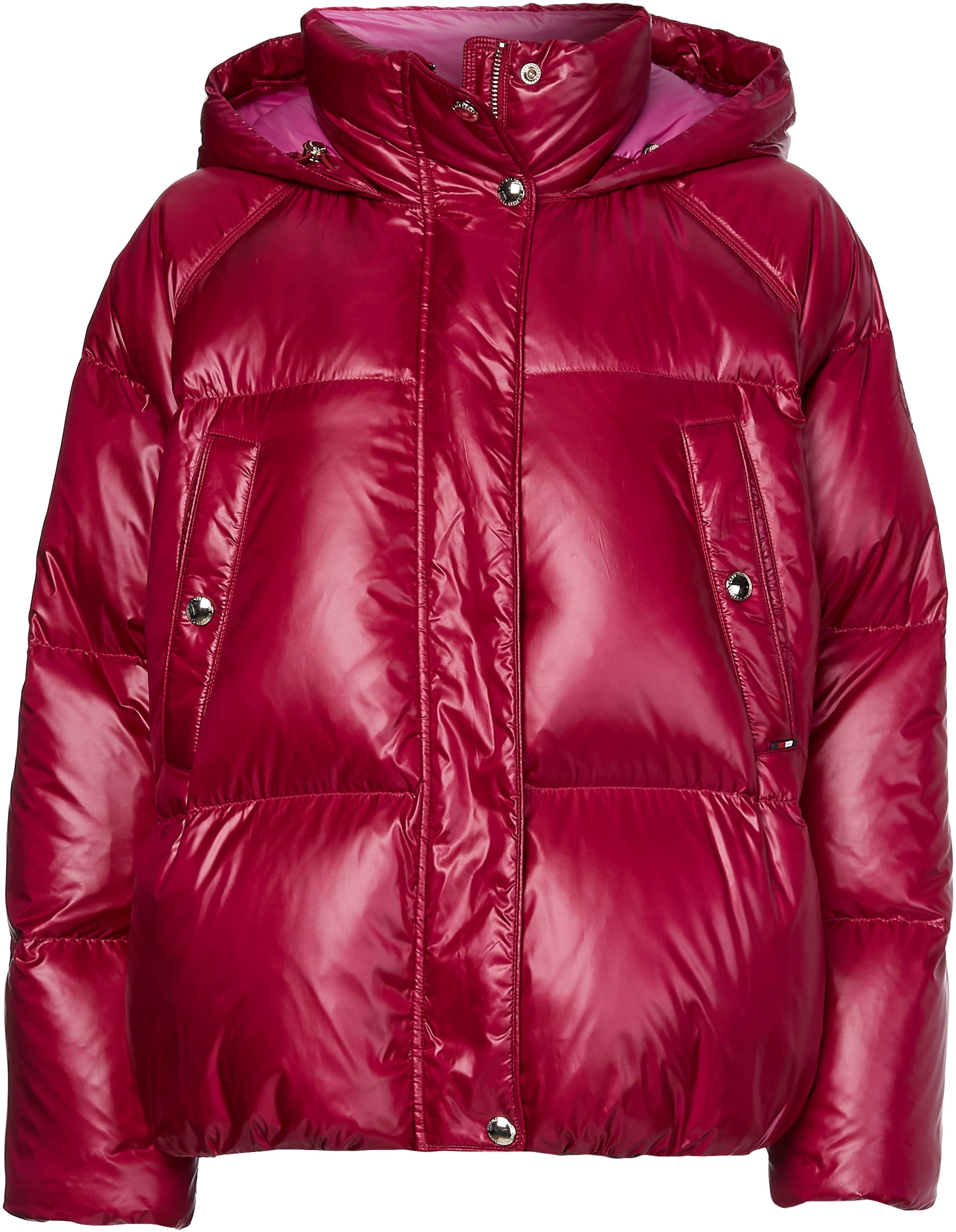 Tommy Hilfiger Steppjacke »POP COLOUR DOWN JACKET«, mit Kapuze, mit Stehkragen