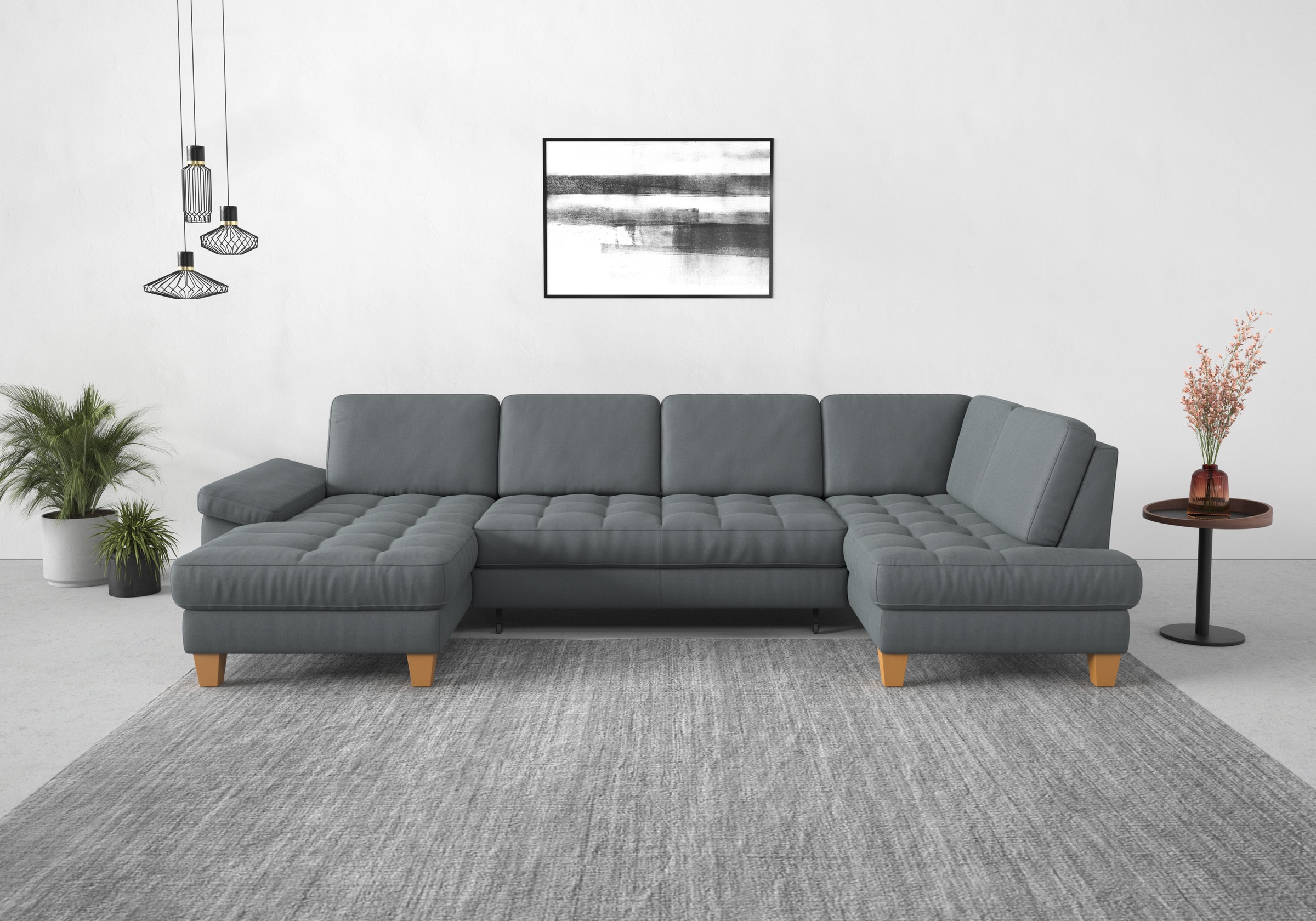 sit&more Wohnlandschaft »Westham U-Form«, wahlweise mit Bettfunktion, Bettkasten, Sitztiefenverstellung