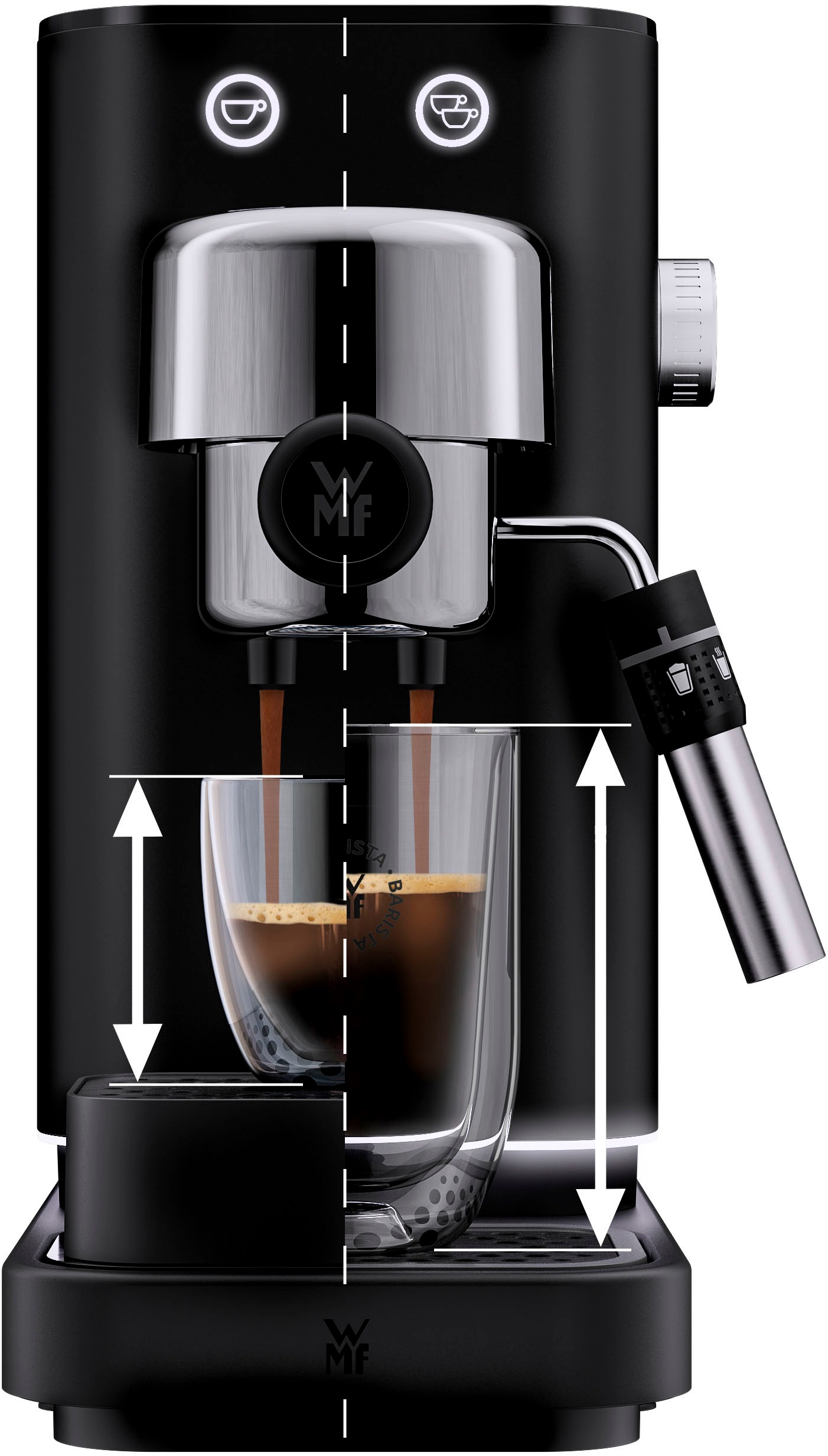 WMF Espressomaschine »Lumero Deep Black«, kompakt, dezente LED-Beleuchtung, günstig online kaufen