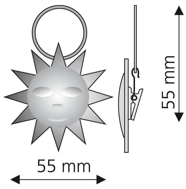 Liedeco Gardinenring »Sonne«, (Packung, 4 St., mit Dekoklammer), für Gardin günstig online kaufen