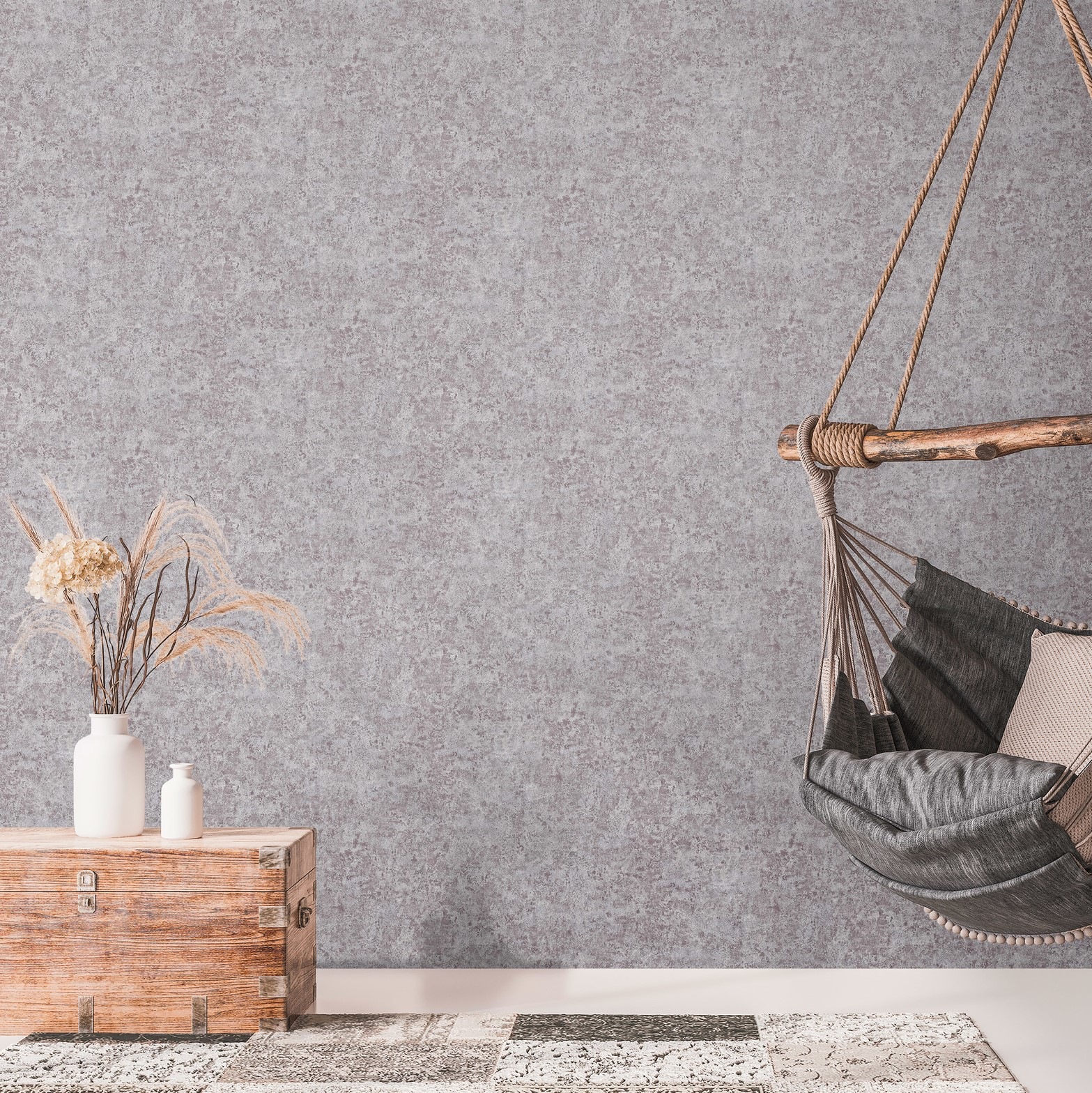 living walls Vliestapete »Metropolitan Stories. Travel Styles. Metallic-Tapete«, metallic-Metall-Effekte-gemustert, Grobe Struktur-Tapete Putzoptik Designtapete Hochwertig Tapeten Flur
