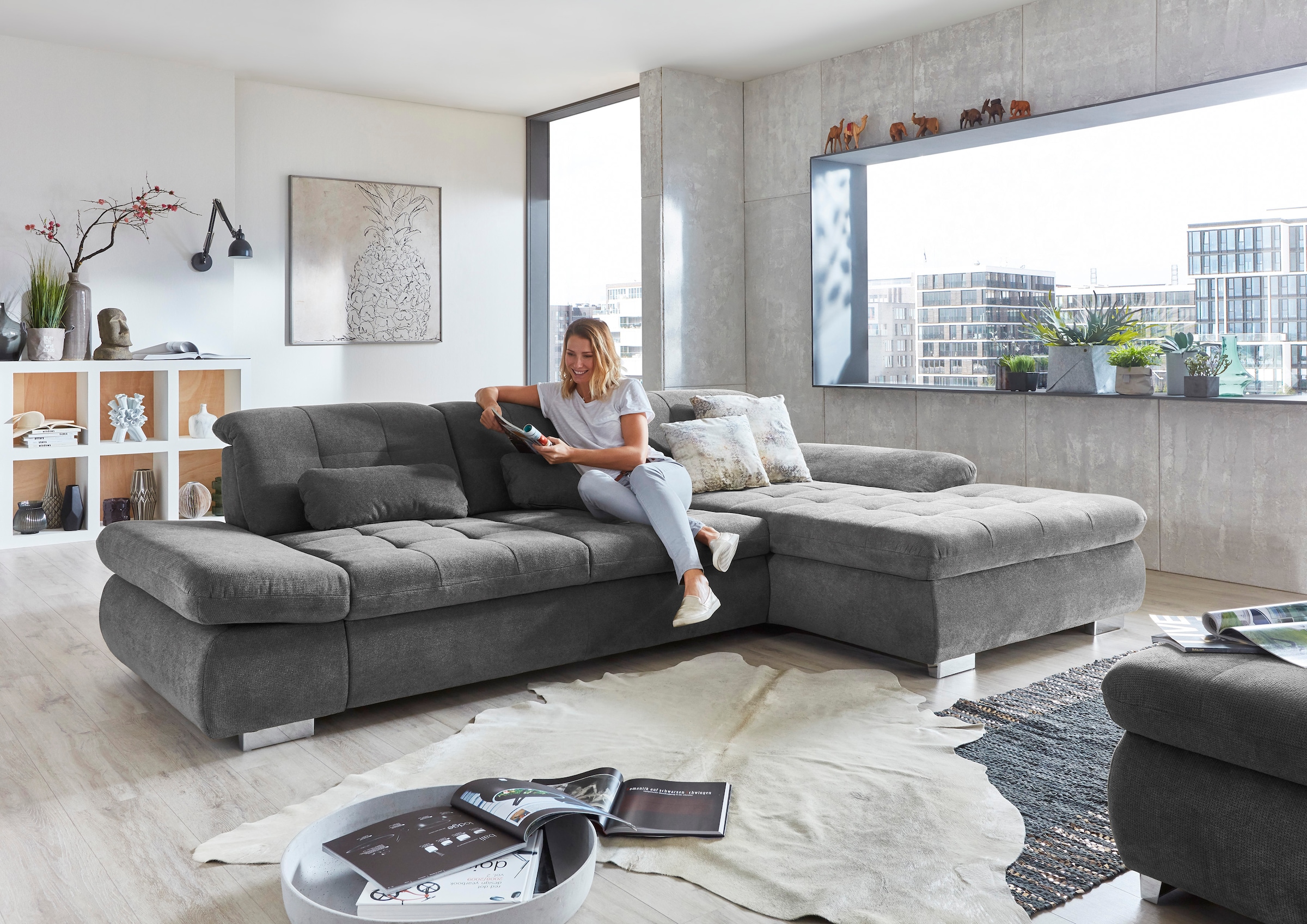 Die PlanBar Ecksofa »MP-IN17004 L-Form«, wahlweise mit Funktion, Federkern günstig online kaufen